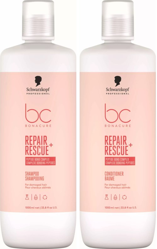 Schwarzkopf Professional BC Bonacure Repair Rescue+ Bundle Shampoo 1000 ml & Conditioner 1000 ml