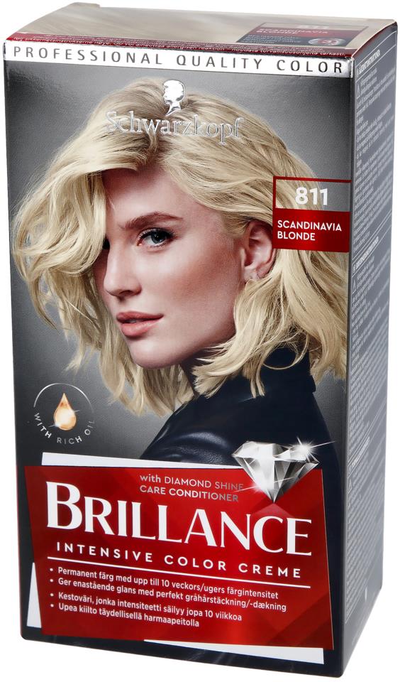 Schwarzkopf Brillance Intensive Color Creme 811 Scandinavia Blonde