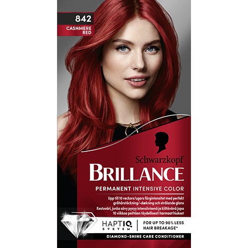 Bilde av Schwarzkopf Brillance Hair Color 842 Cashmere Red