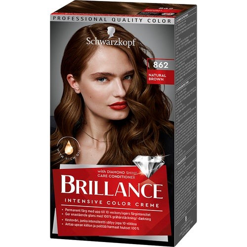 Läs mer om Schwarzkopf Brillance Hair Color 862 Natural Brown