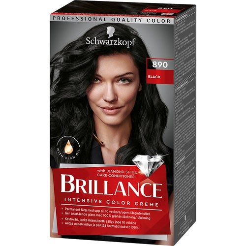 Läs mer om Schwarzkopf Brillance Hair Color 890 Black