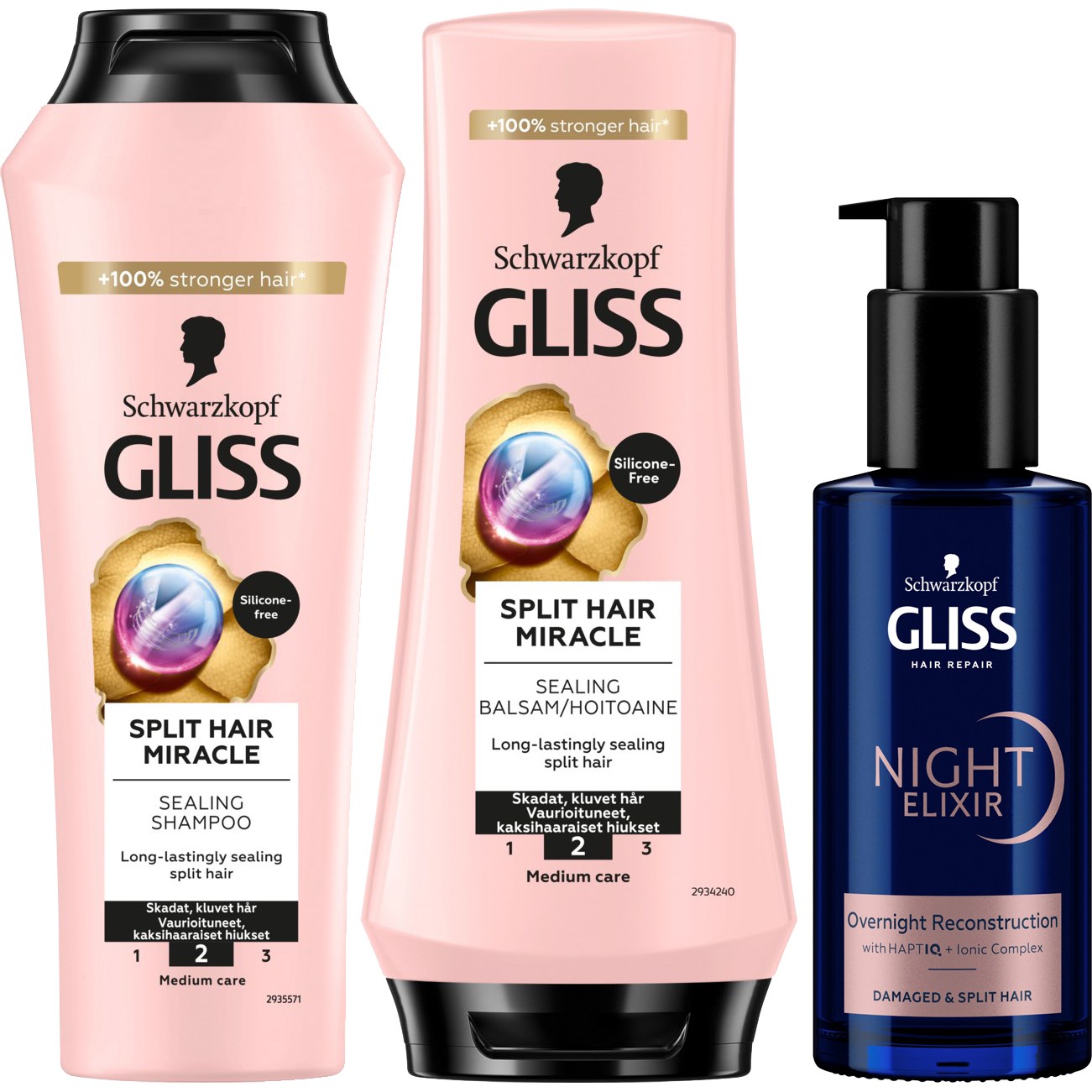 Schwarzkopf Gliss Split Hair Miracle Bundle Shampoo 250 ml & Con