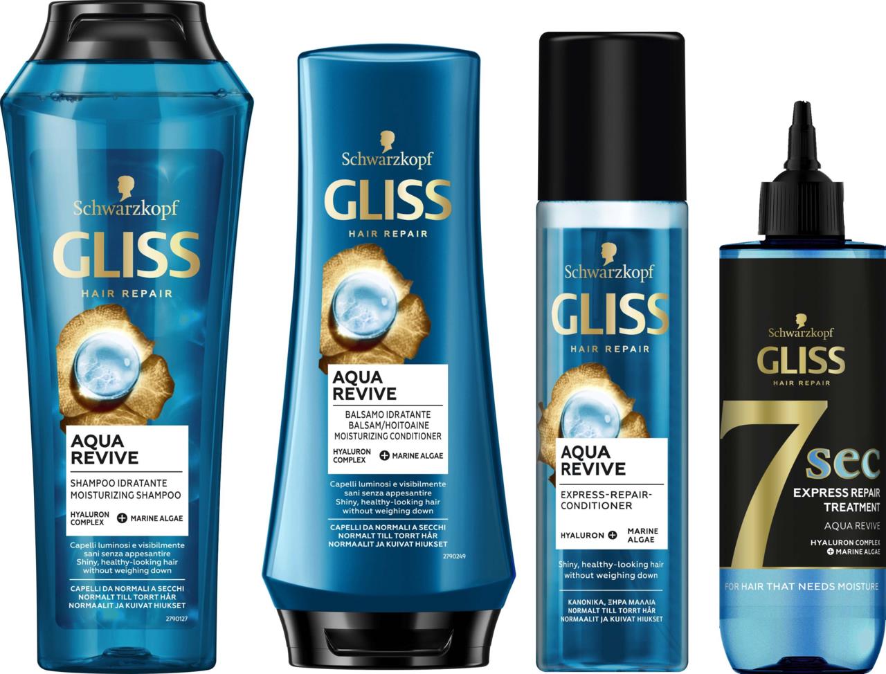 Schwarzkopf Gliss Aqua Revive 7 Sec Set Lyko Schwarzkopf Gliss Aqua Revive 7 Sec Set Lyko