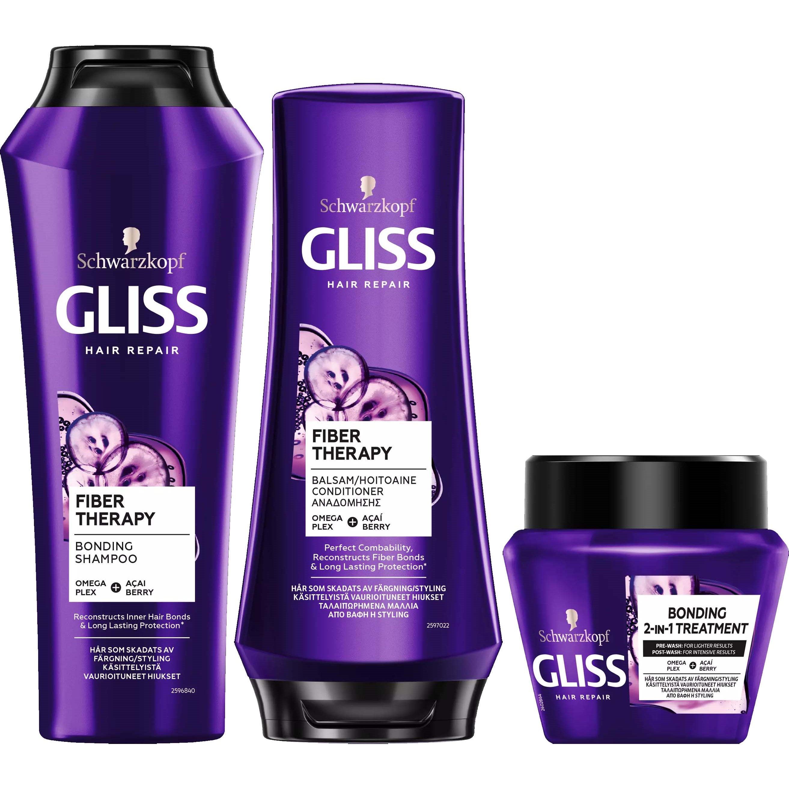 Schwarzkopf Gliss Fiber Therapy Trio