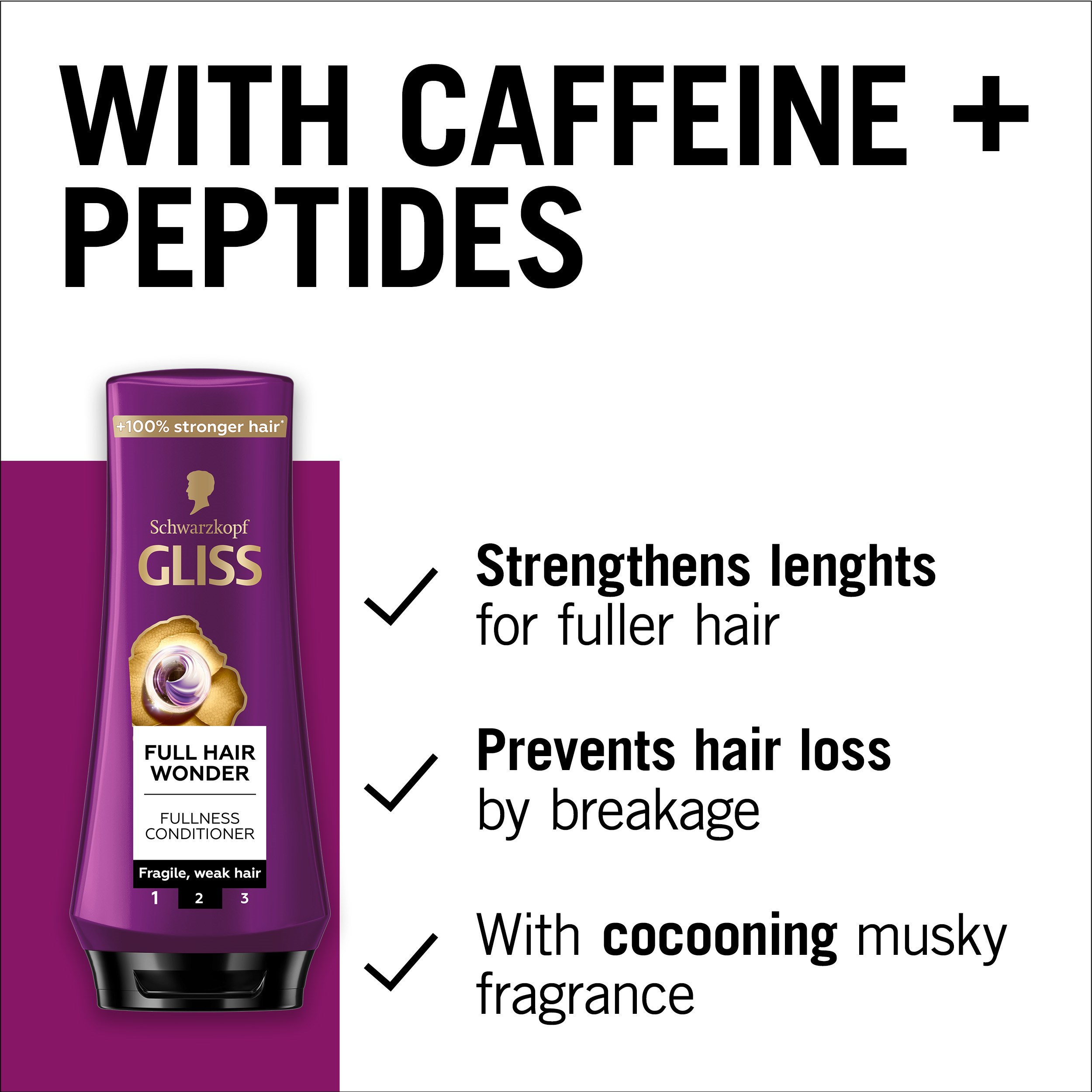 Schwarzkopf Gliss Full Hair Wonder Conditioner 200 ml (obrázok 3)