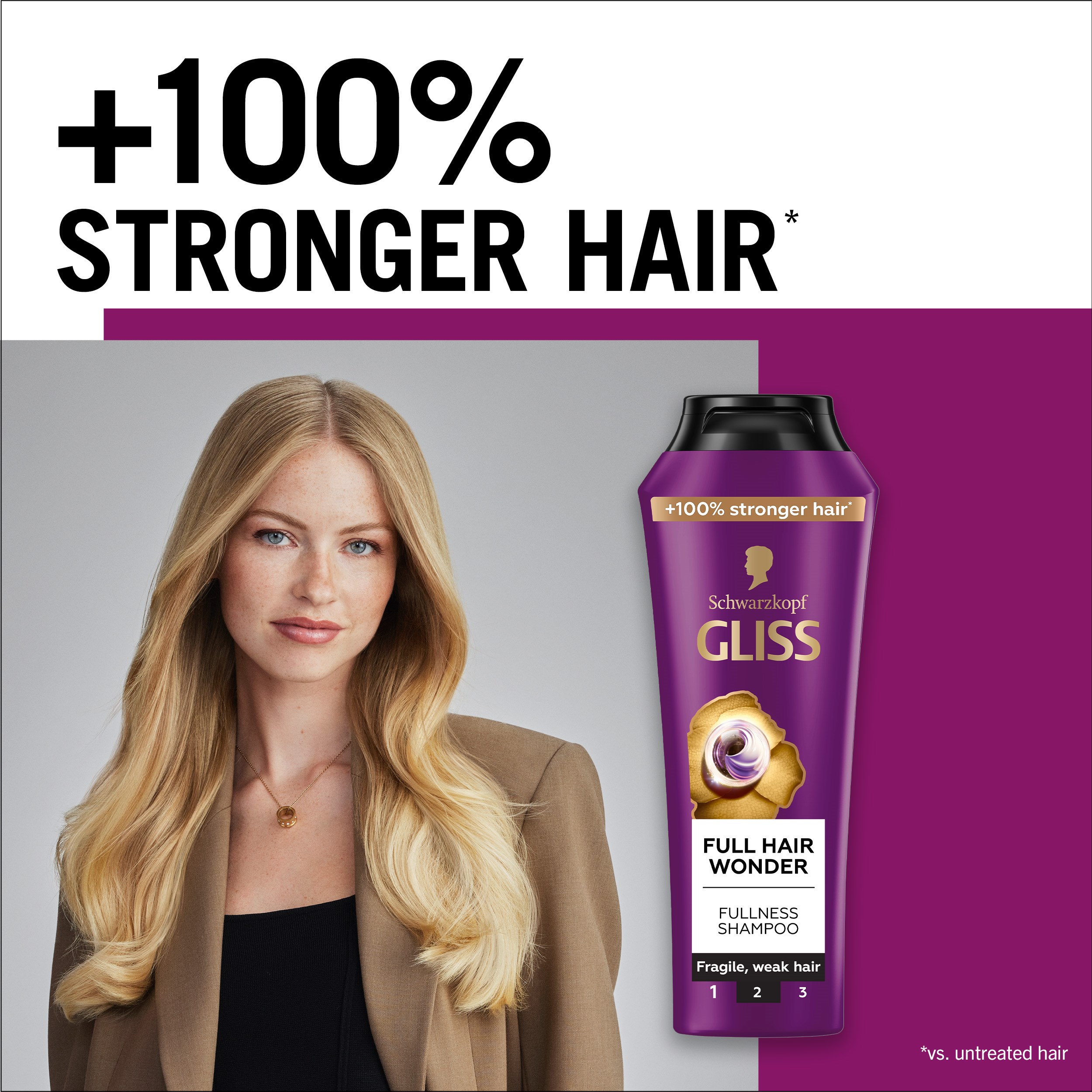 Schwarzkopf Gliss Full Hair Wonder Shampoo 250 ml (obrázok 4)