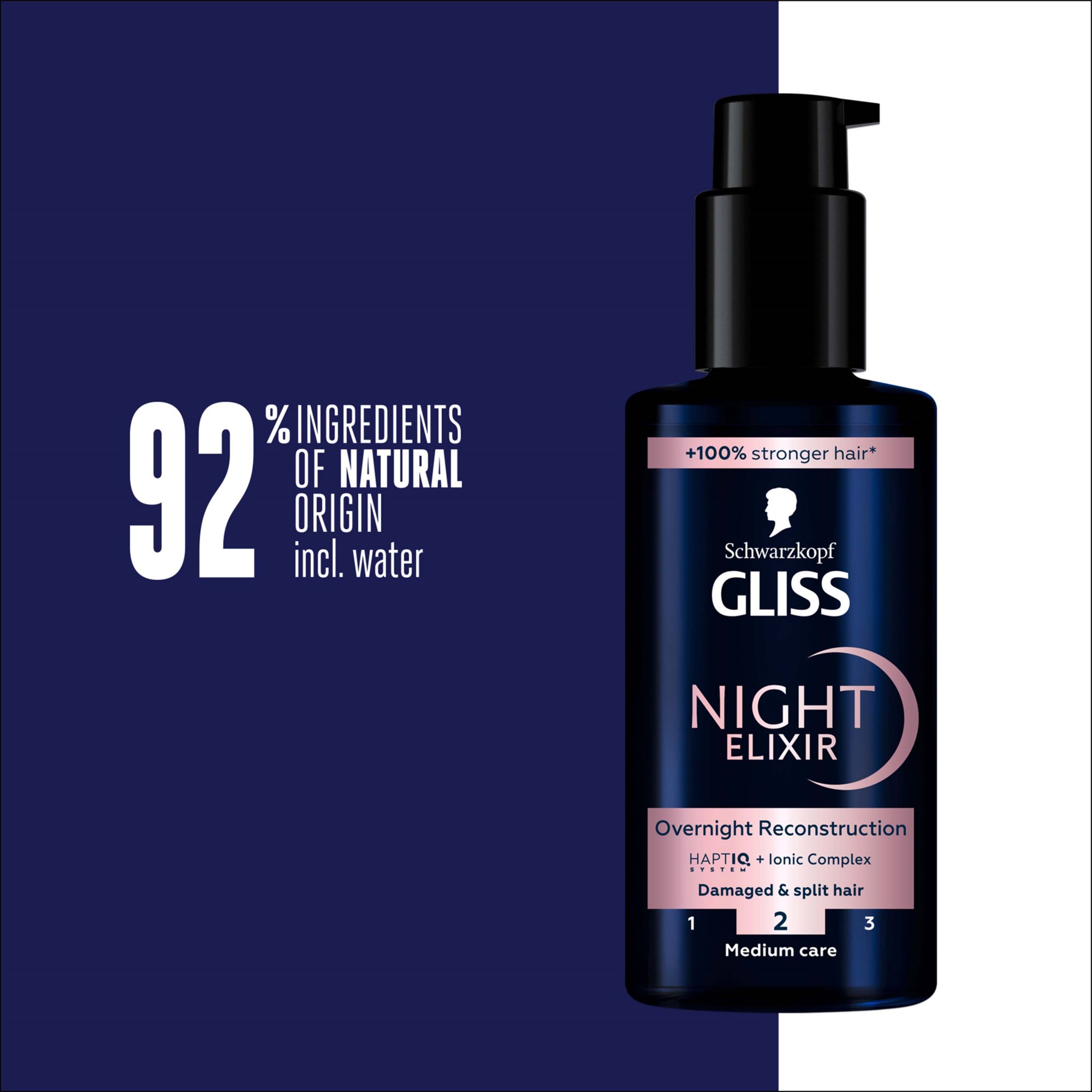 Schwarzkopf Gliss Night Elixir Overnight Reconstruction 100 ml (obrázok 4)