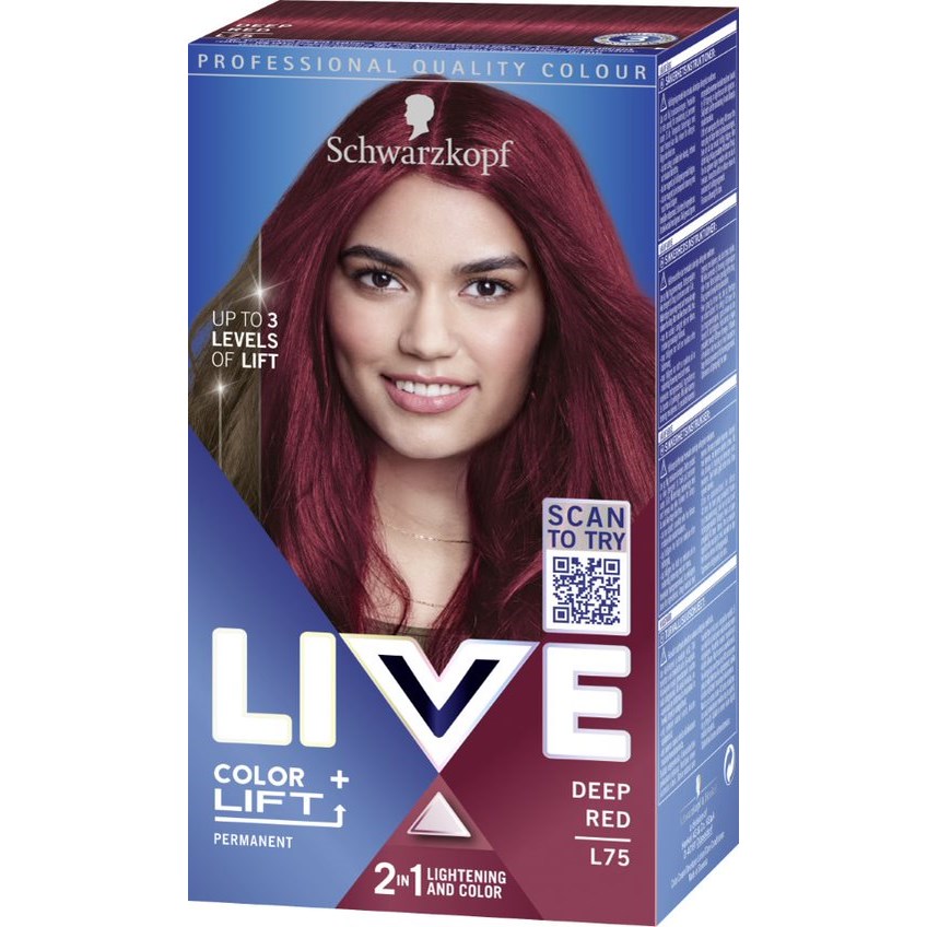 Schwarzkopf LIVE Intense Color L75 Deep Red