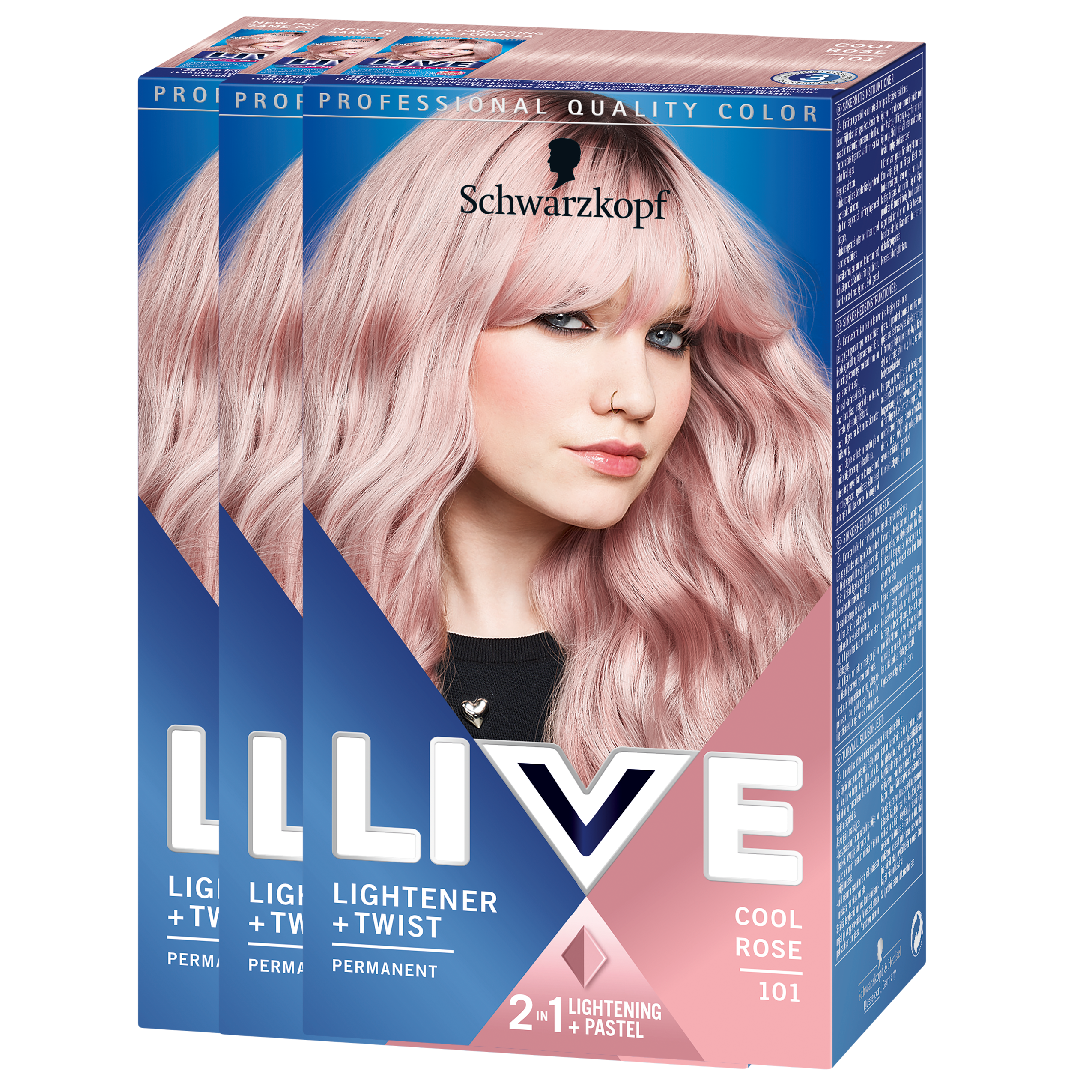 Läs mer om Schwarzkopf Live 101 Cool Rosé 3-pack