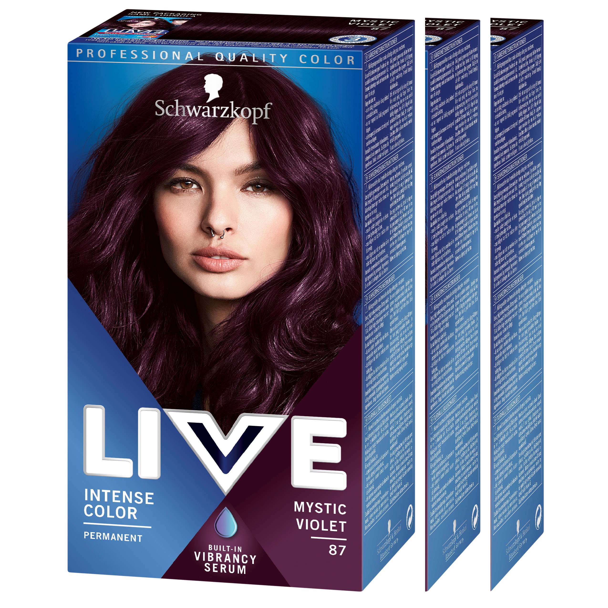 Schwarzkopf Live Color 87 Mystic Violet 3-pack