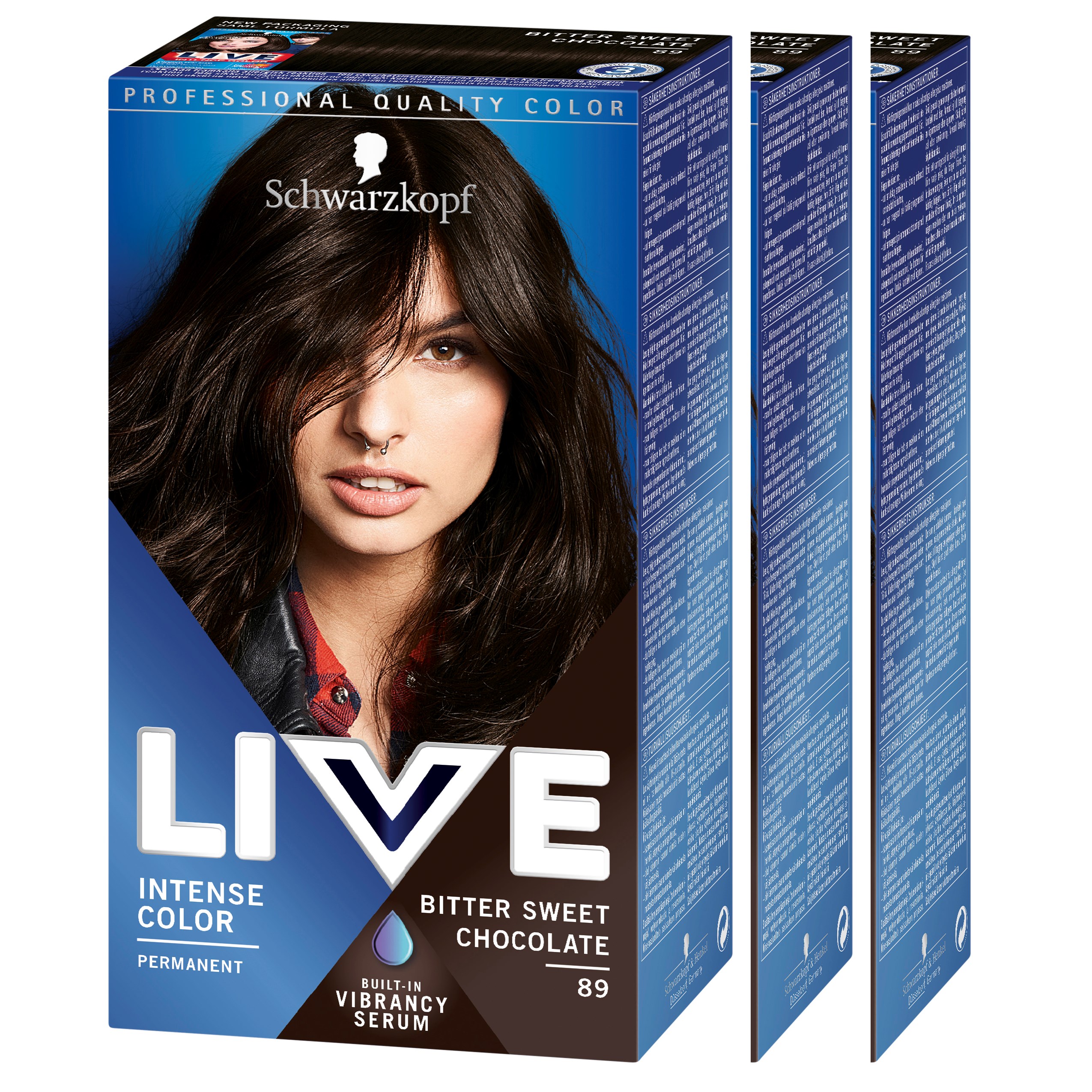 Schwarzkopf Schwarzkopf Live Color 89 Bitter Sweet Chocolate 3-p