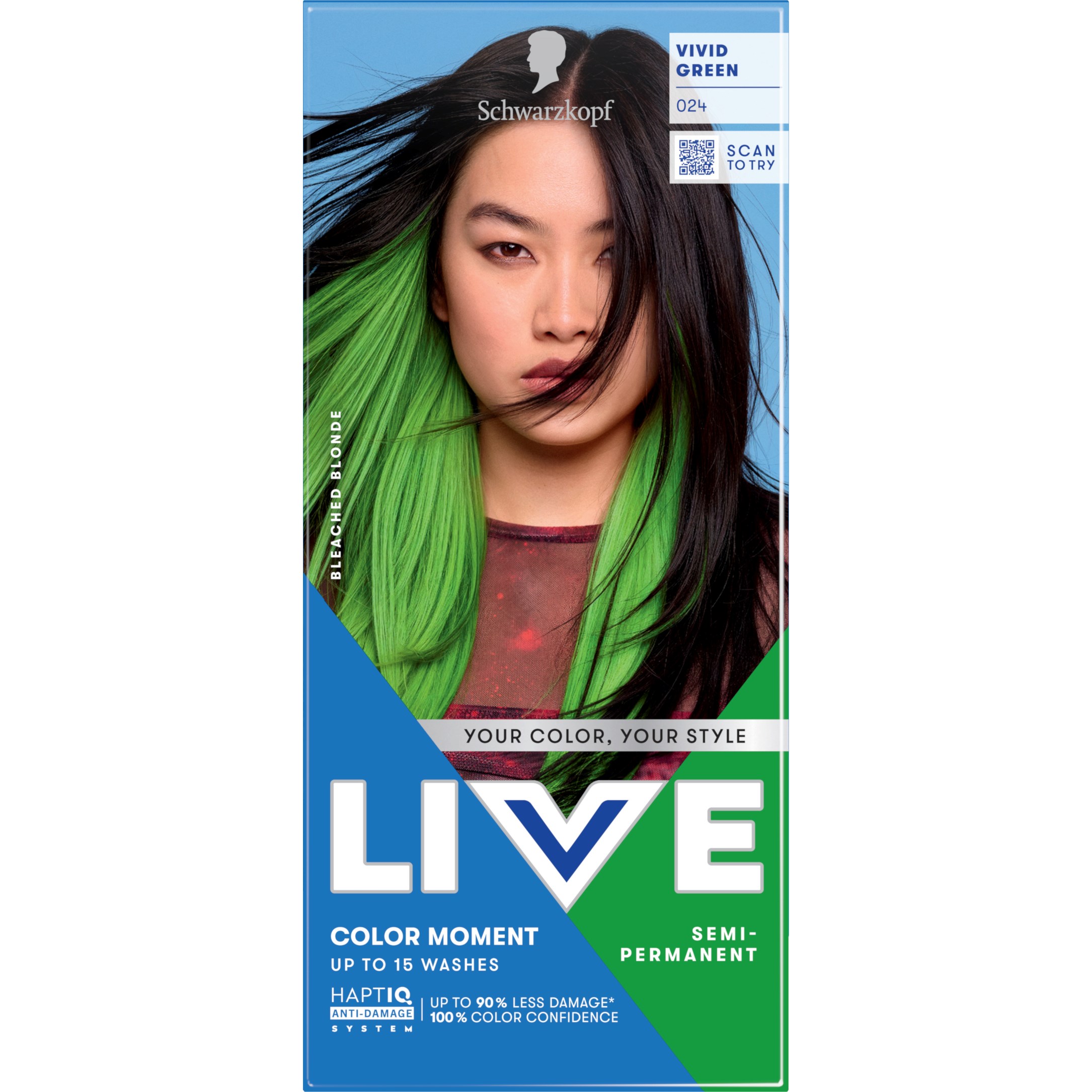 Schwarzkopf LIVE Color Moment 024 Vivid Green