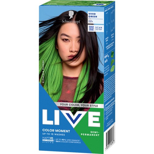 Schwarzkopf LIVE Color Moment 024 Vivid Green billede