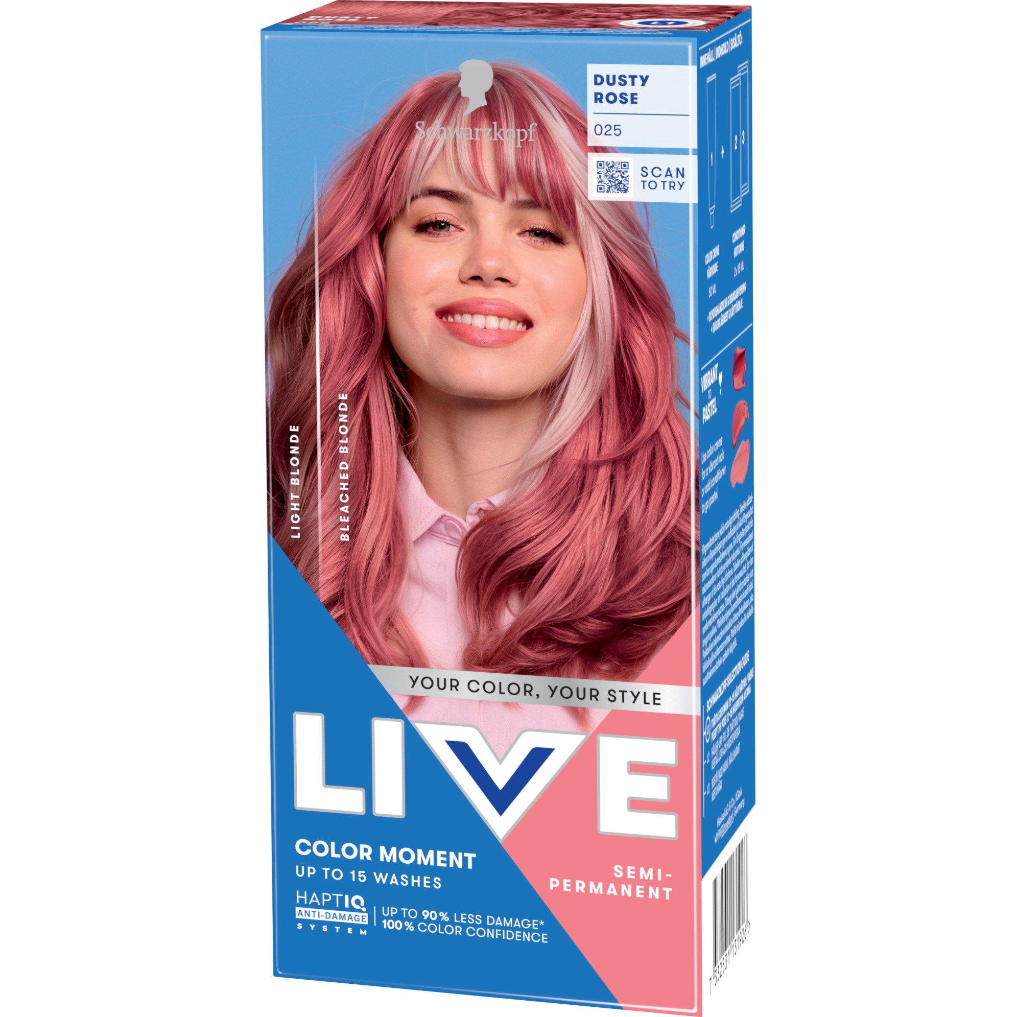 Schwarzkopf LIVE Color Moment 025 Dusty Rose billede