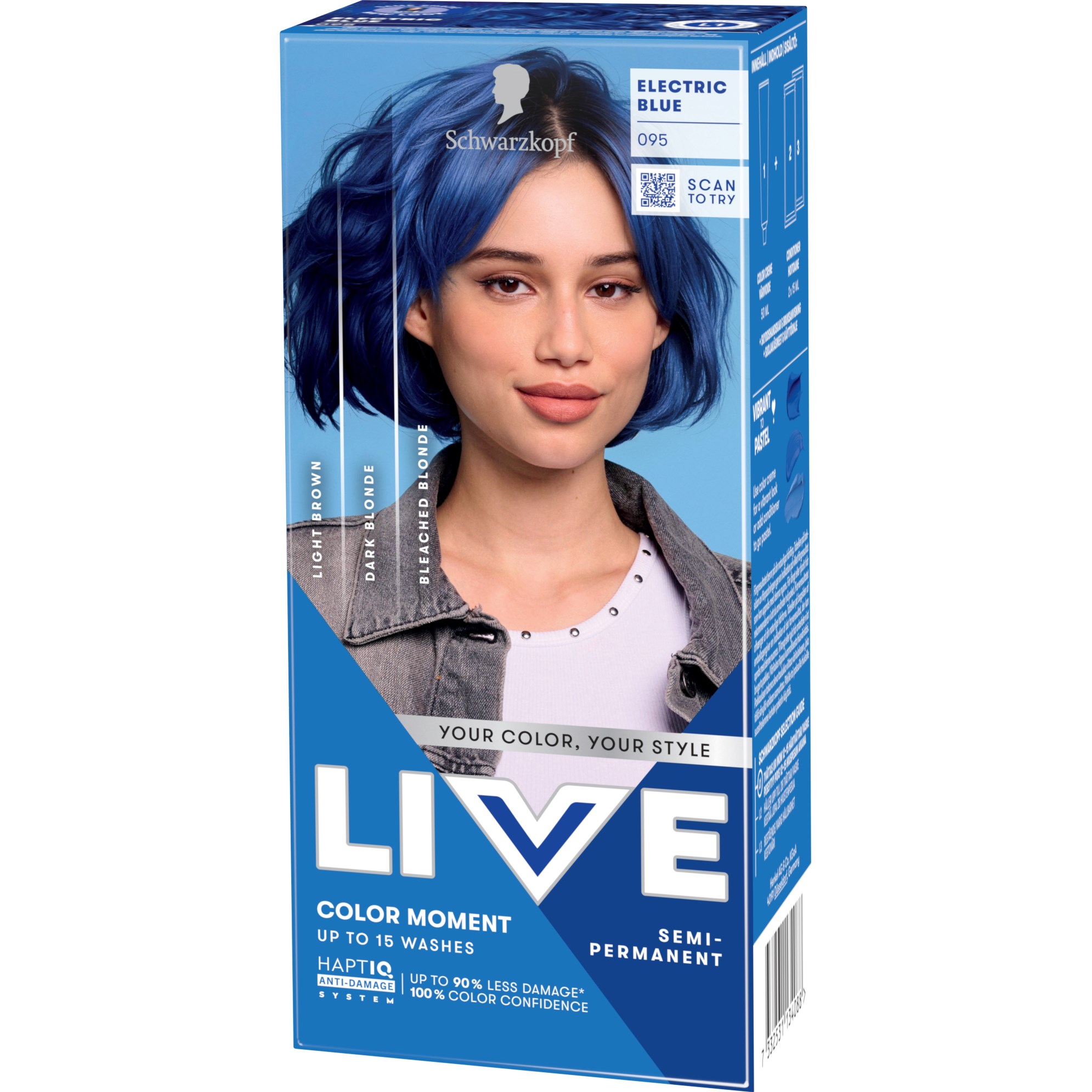 Schwarzkopf LIVE Color Moment 95 Electric Blue billede