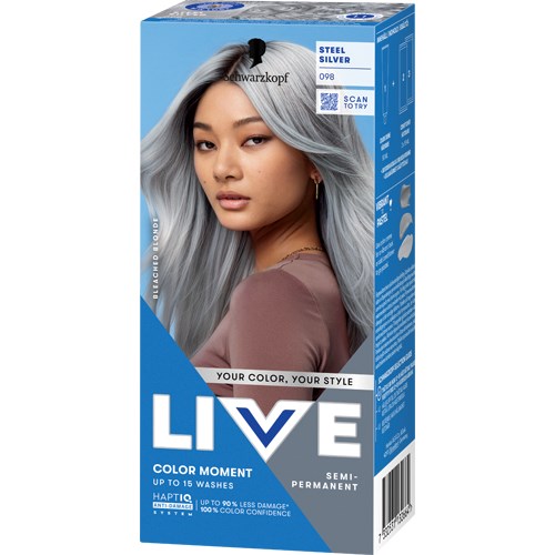 Schwarzkopf LIVE Color Moment 98 Steel Silver billede