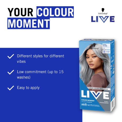 Schwarzkopf LIVE Color Moment 98 Steel Silver