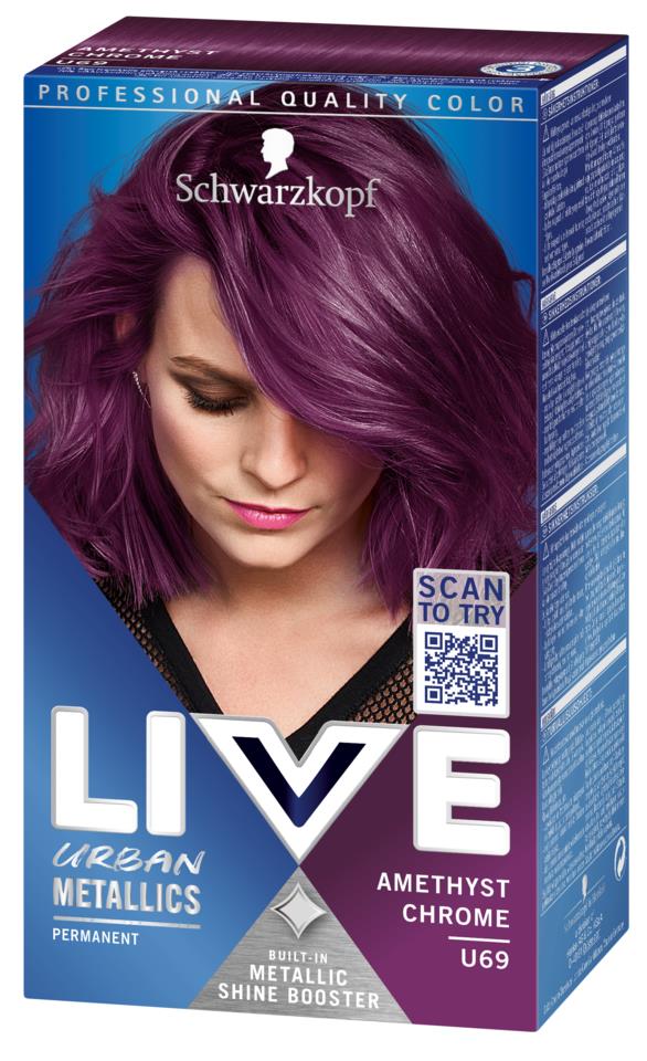 Schwarzkopf Colore Per I Capelli - Live Urban Metallics - U69 Amethyst Chrome - Foto 13