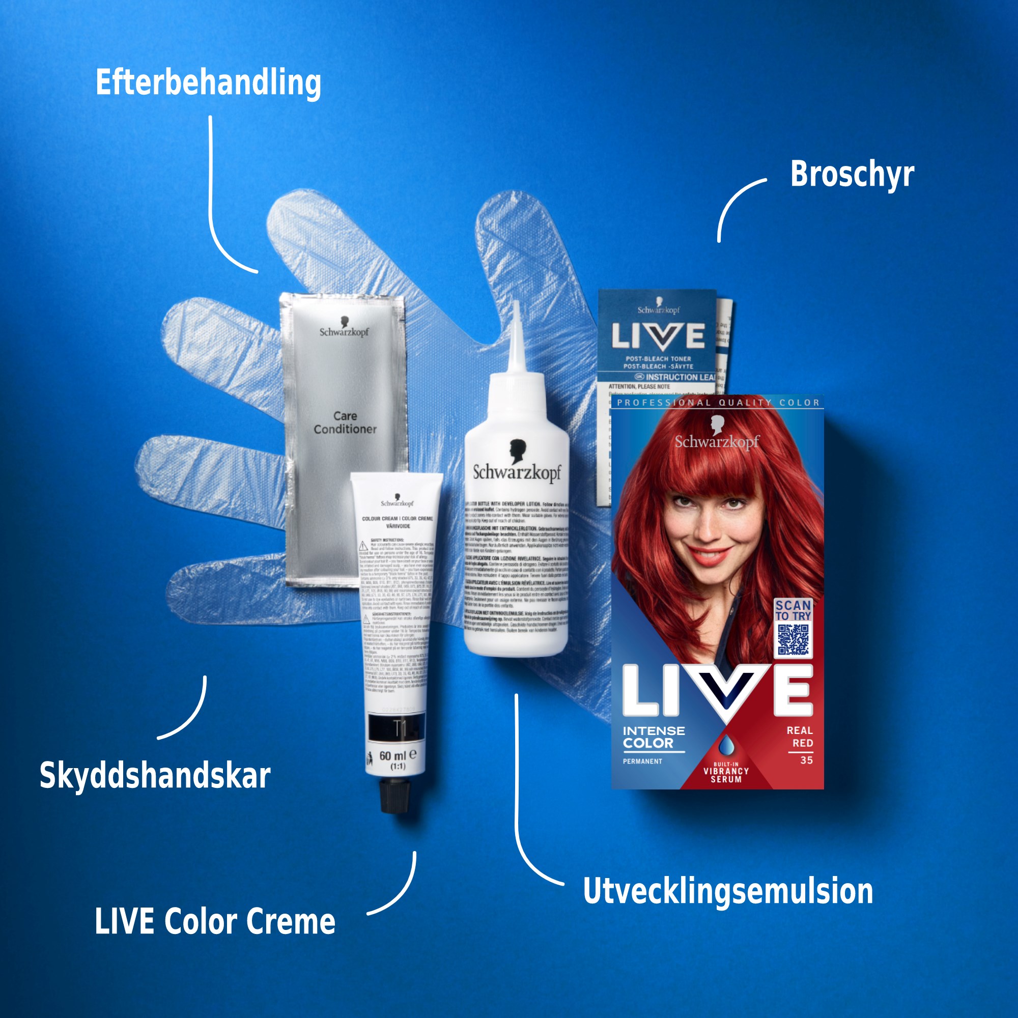 Schwarzkopf LIVE Intense Color 35 Real Red (obrázok 7)