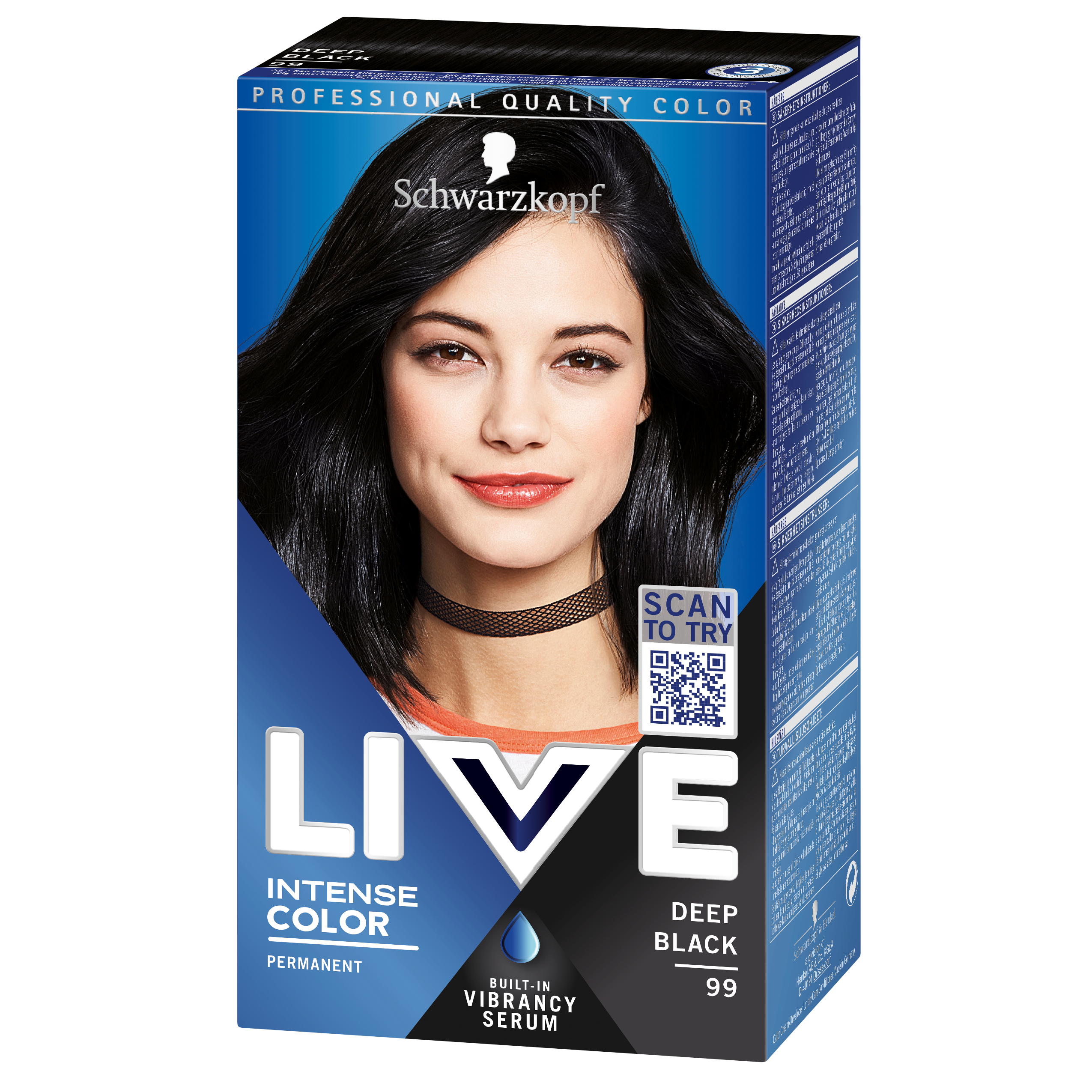 Schwarzkopf LIVE Intense Color 99 Deep Black billede