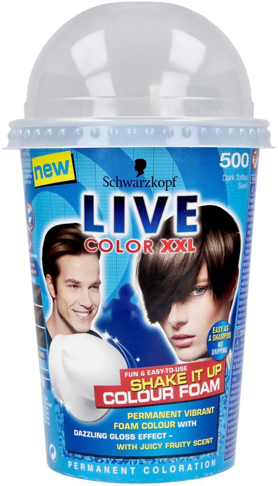 Schwarzkopf Live Color XXL Shake It Up Colour Foam 500 Dark Toffee Swirl