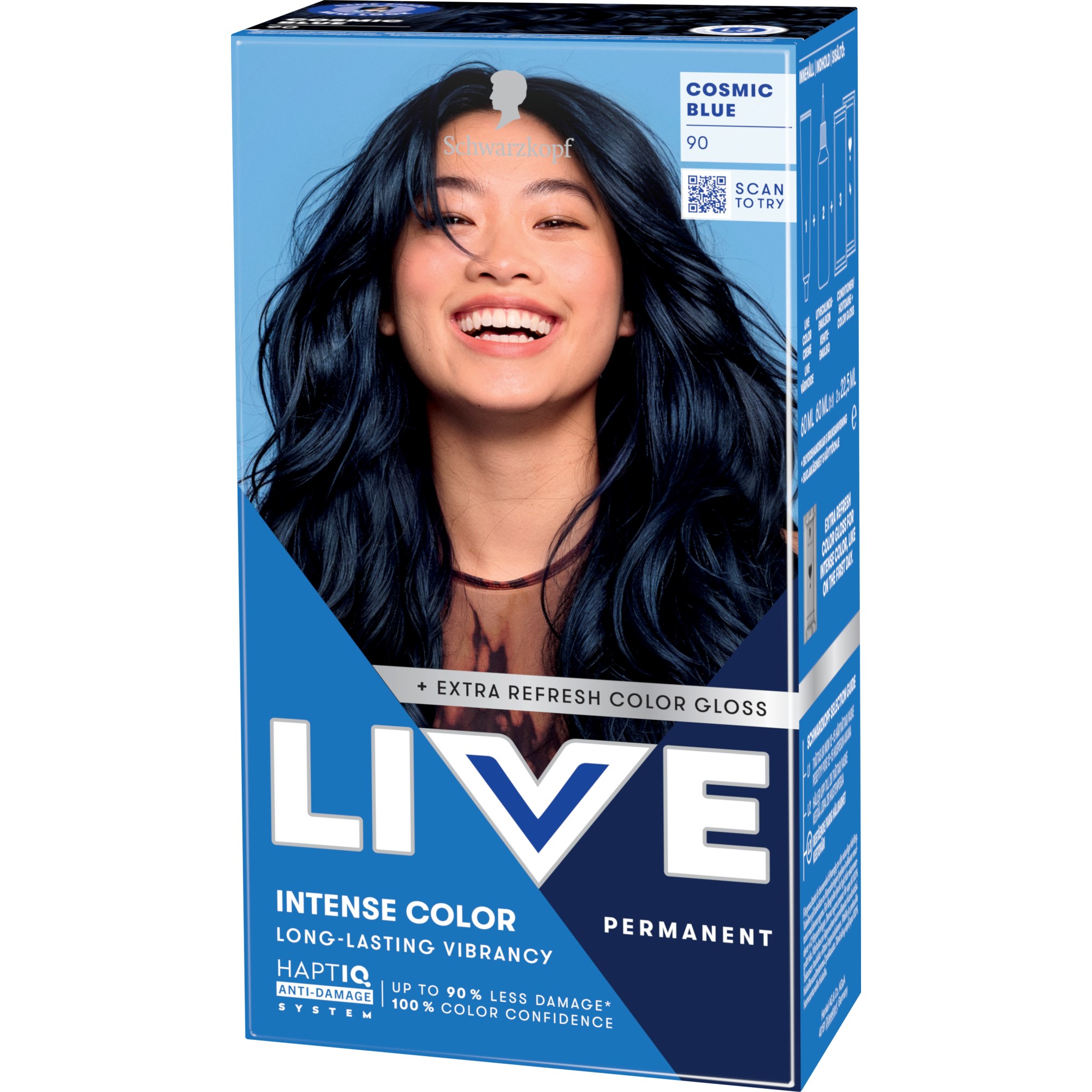 Schwarzkopf LIVE Intense Color 90 Cosmic Blue billede