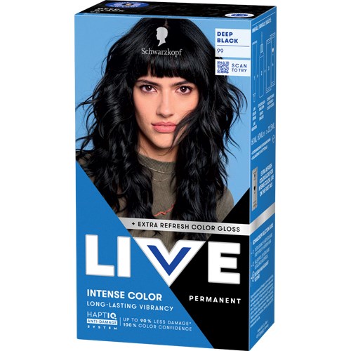 Schwarzkopf LIVE Intense Color 99 Deep Black billede