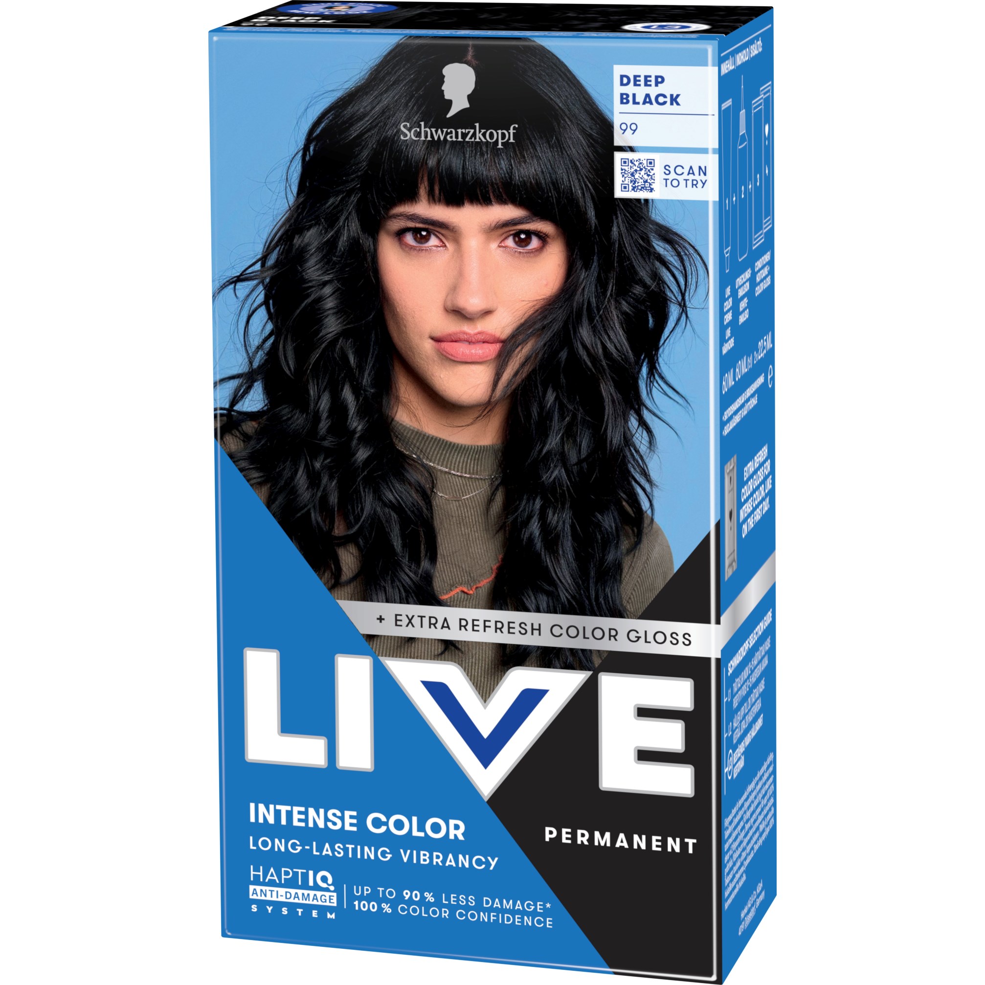 Schwarzkopf LIVE Intense Color 99 Deep Black