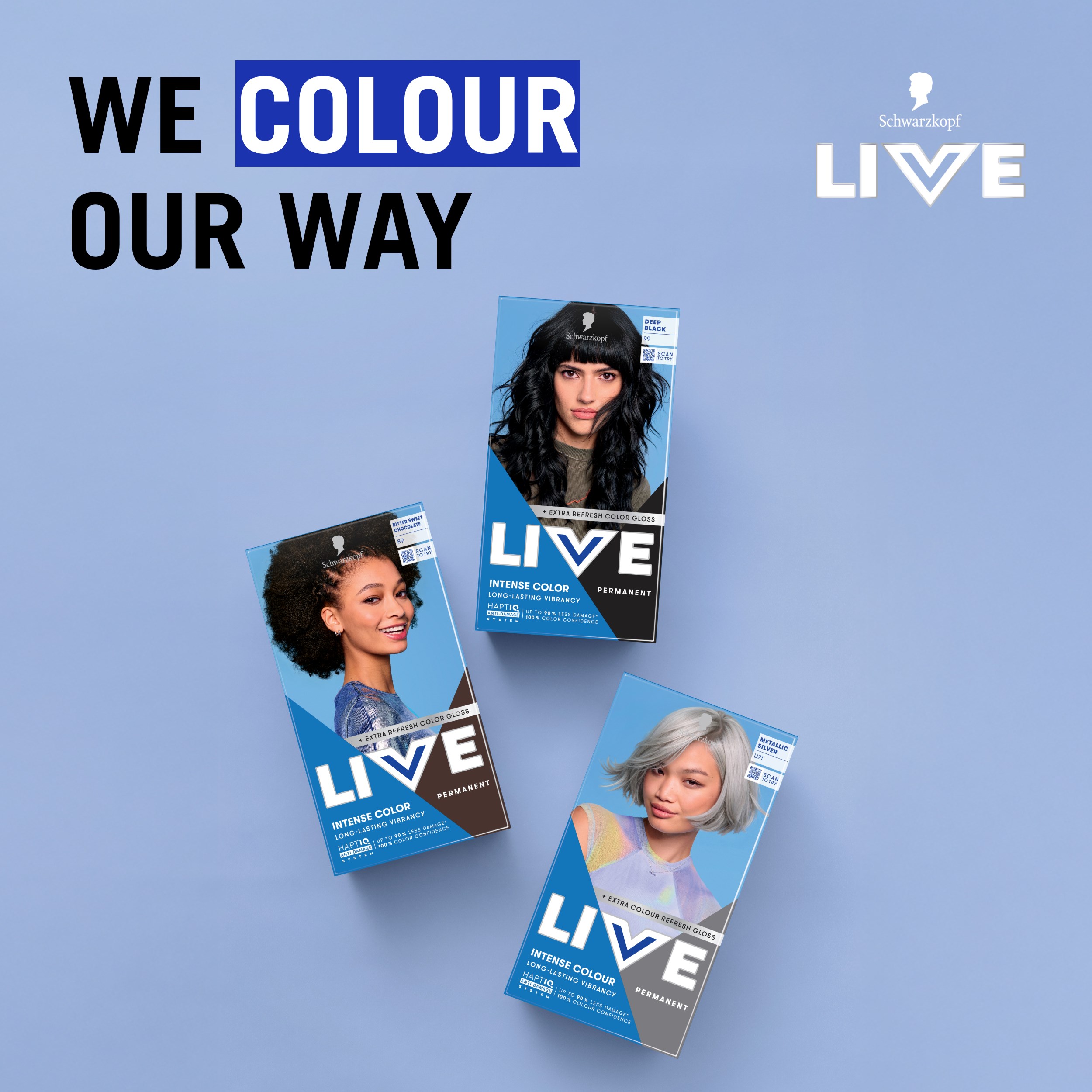 Schwarzkopf LIVE Intense Color 99 Deep Black (zdjęcie 2)