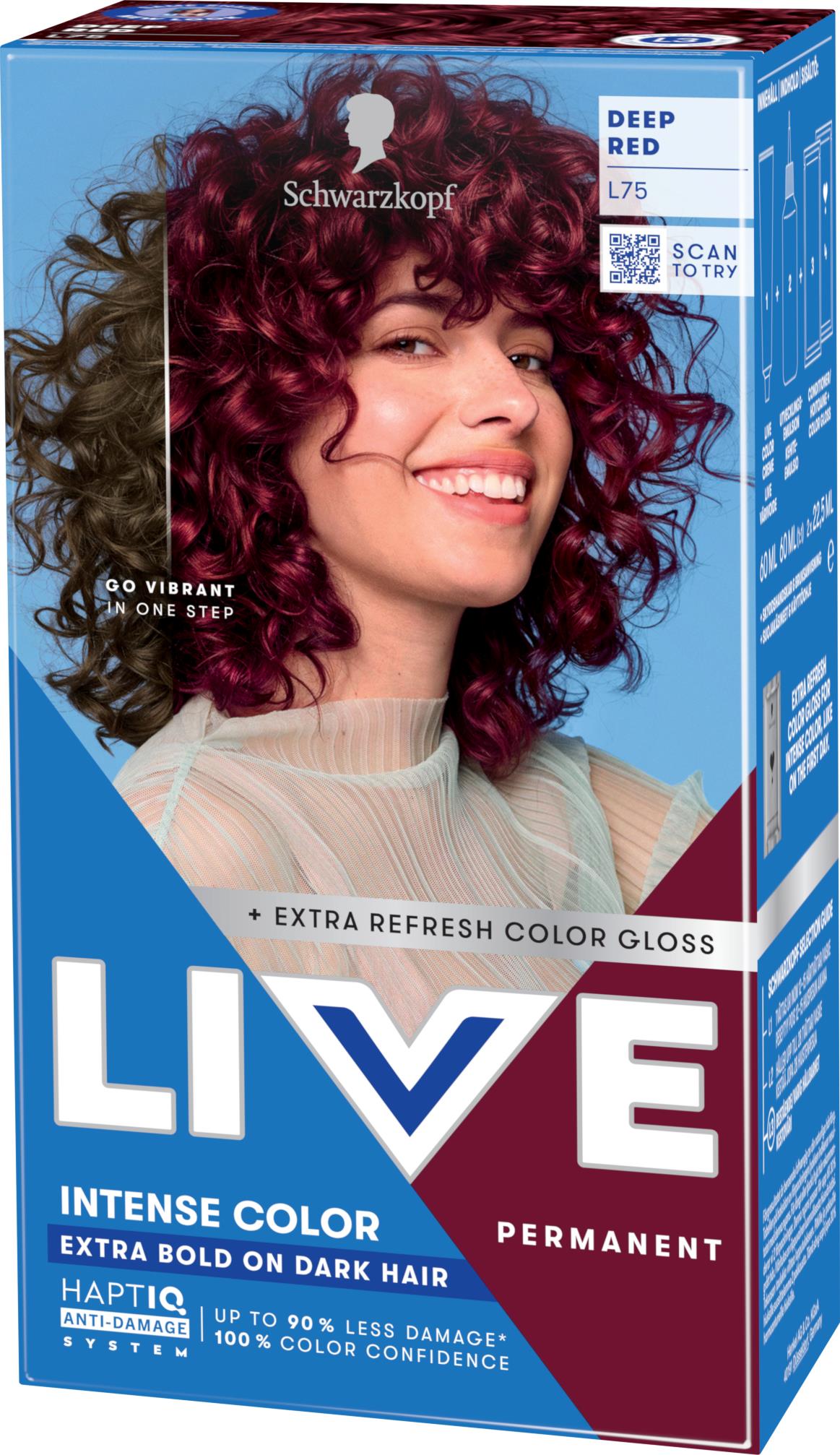 Schwarzkopf LIVE Intense Color L75 Deep Red | lyko.com