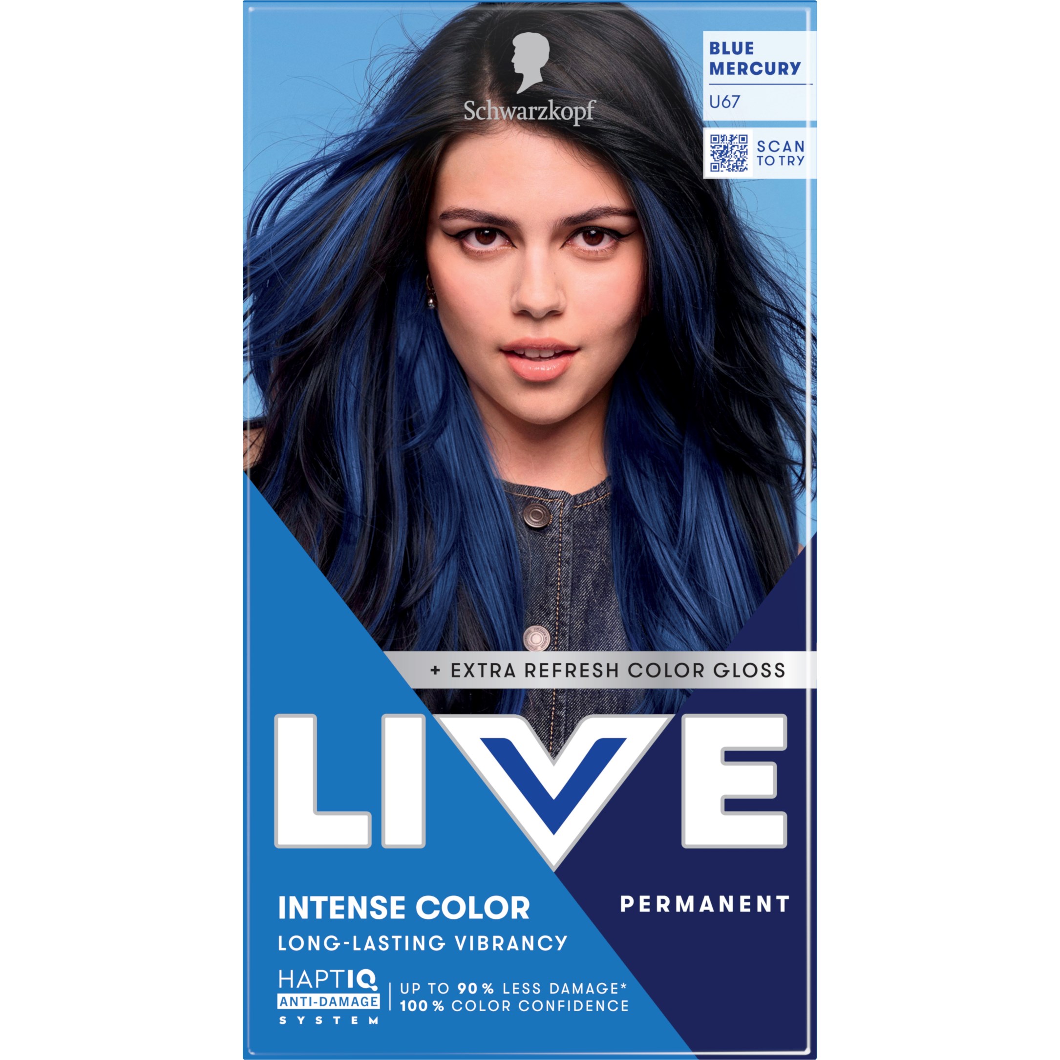 Schwarzkopf LIVE Intense Color U67 Blue Mercury