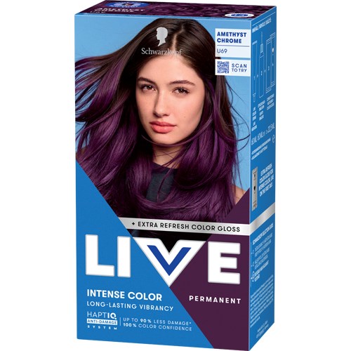 Schwarzkopf LIVE Intense Color U69 Amethyst Chrome billede