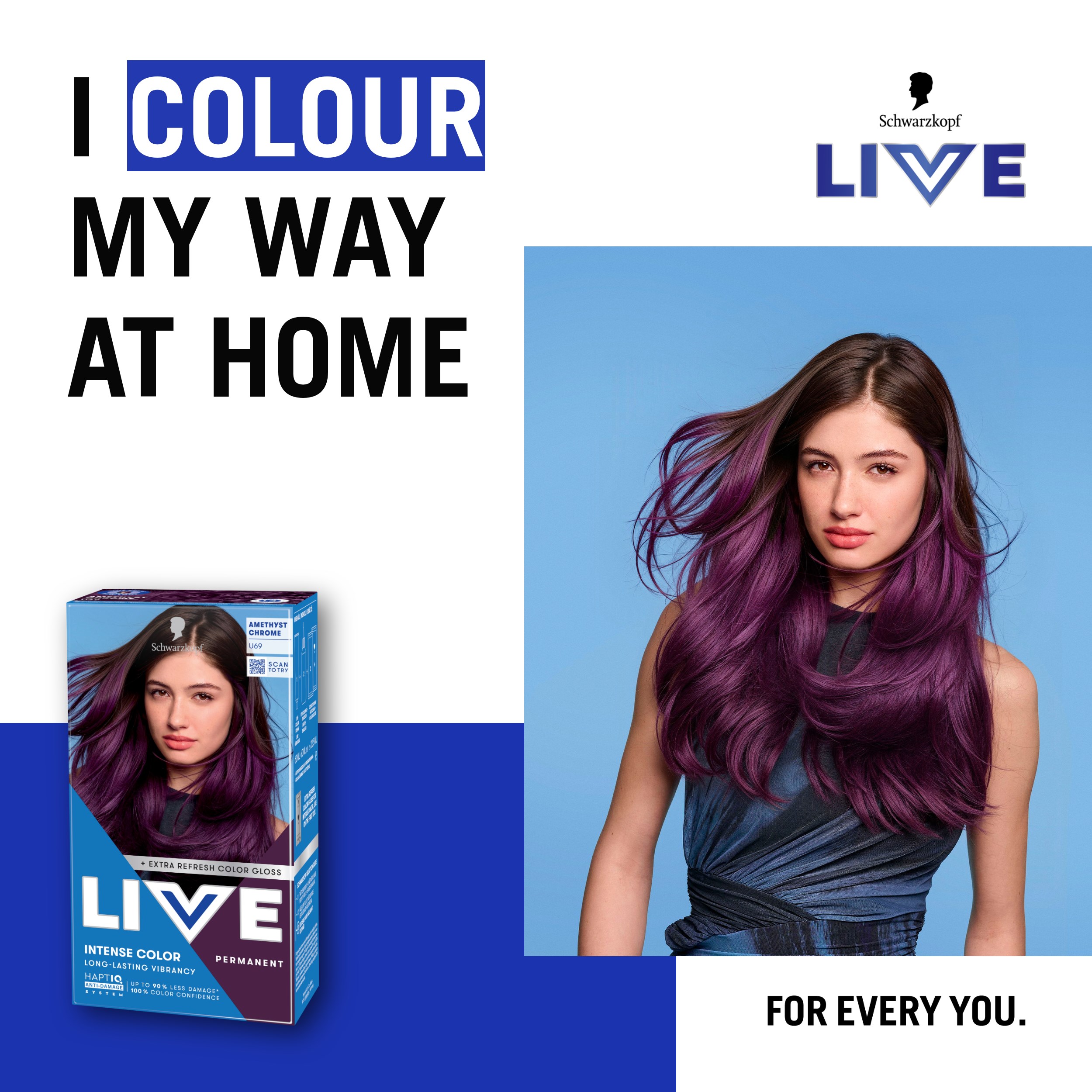 Schwarzkopf LIVE Intense Color U69 Amethyst Chrome (zdjęcie 10)