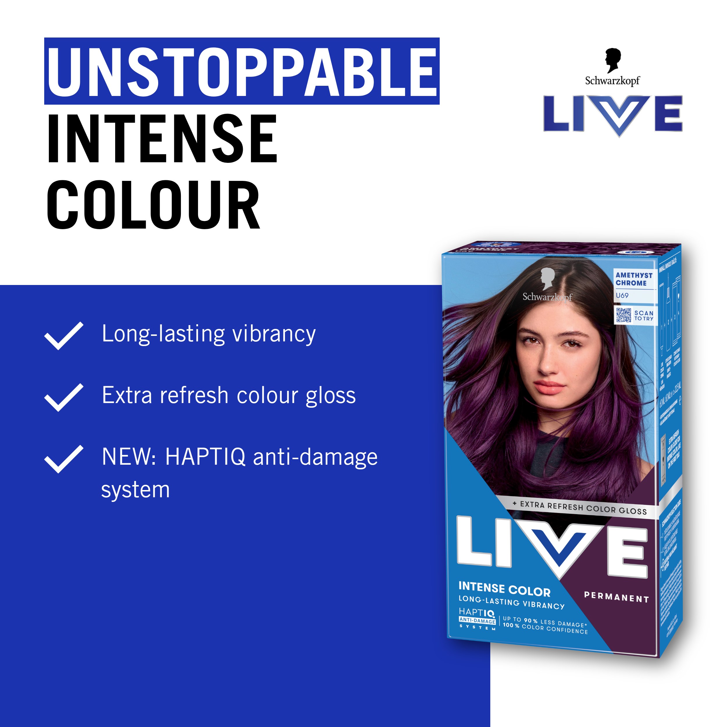 Schwarzkopf LIVE Intense Color U69 Amethyst Chrome (zdjęcie 4)