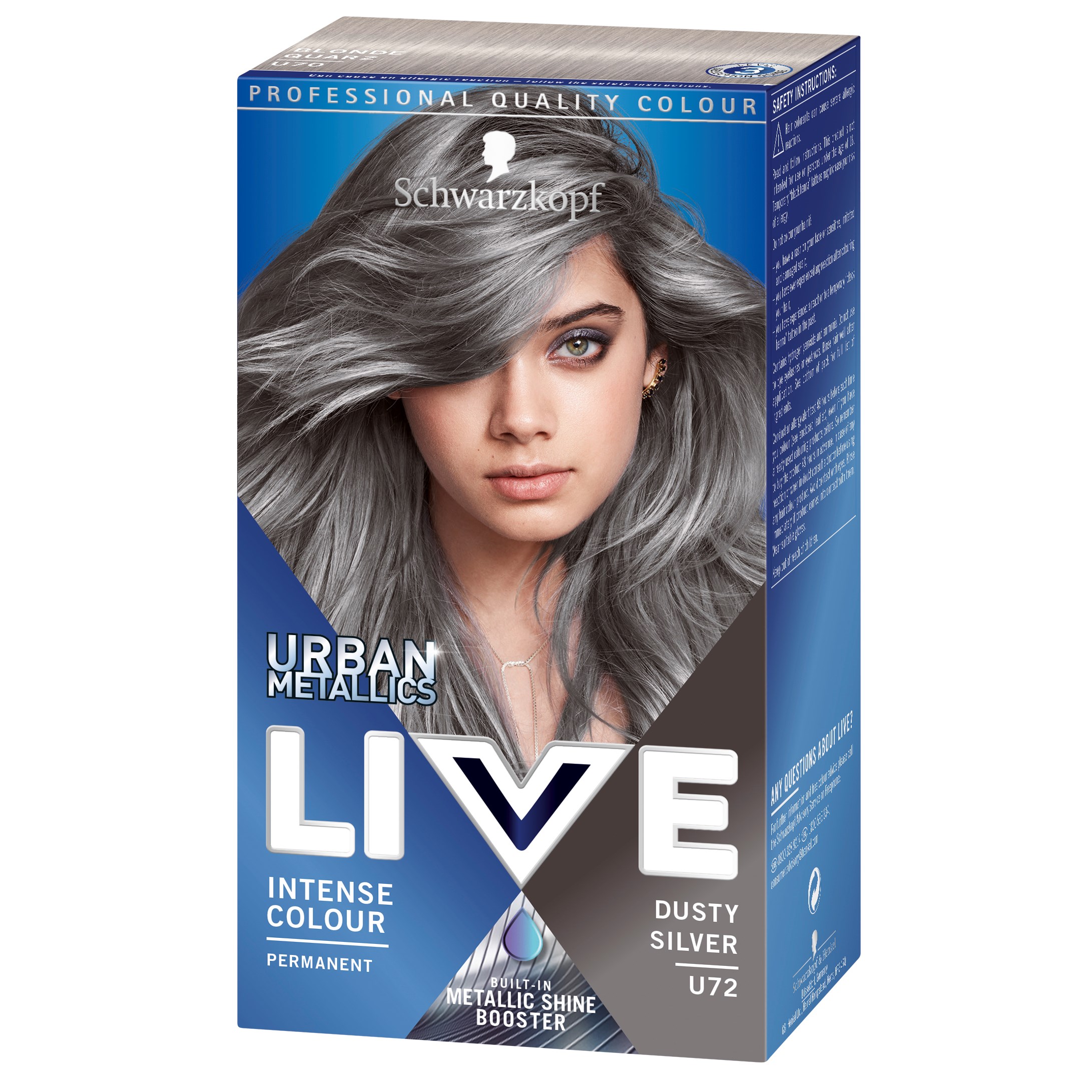 Läs mer om Schwarzkopf LIVE Intense Color U72 Dusty Silver