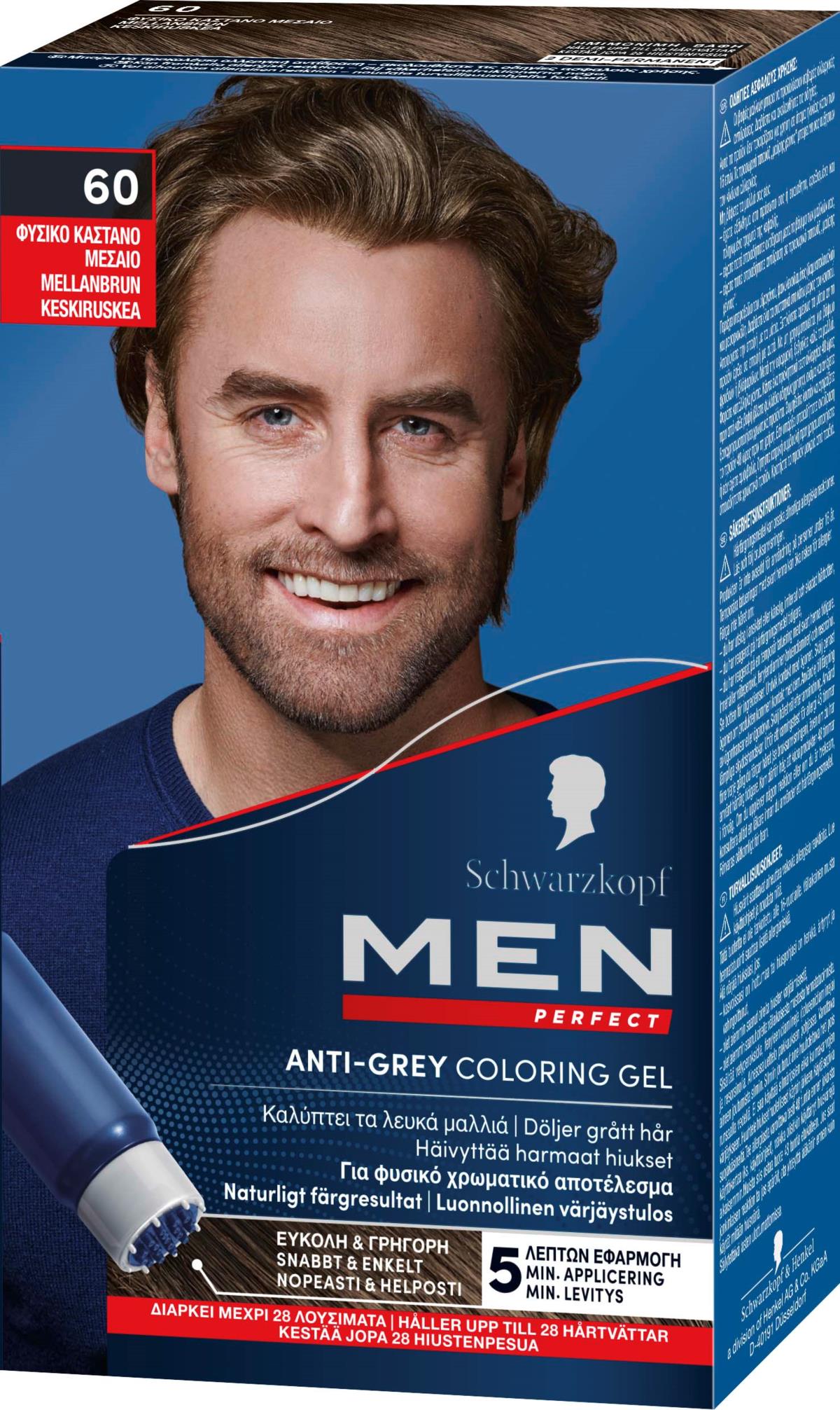 Schwarzkopf Men Perfect Anti-Grey Coloring Gel 60 M