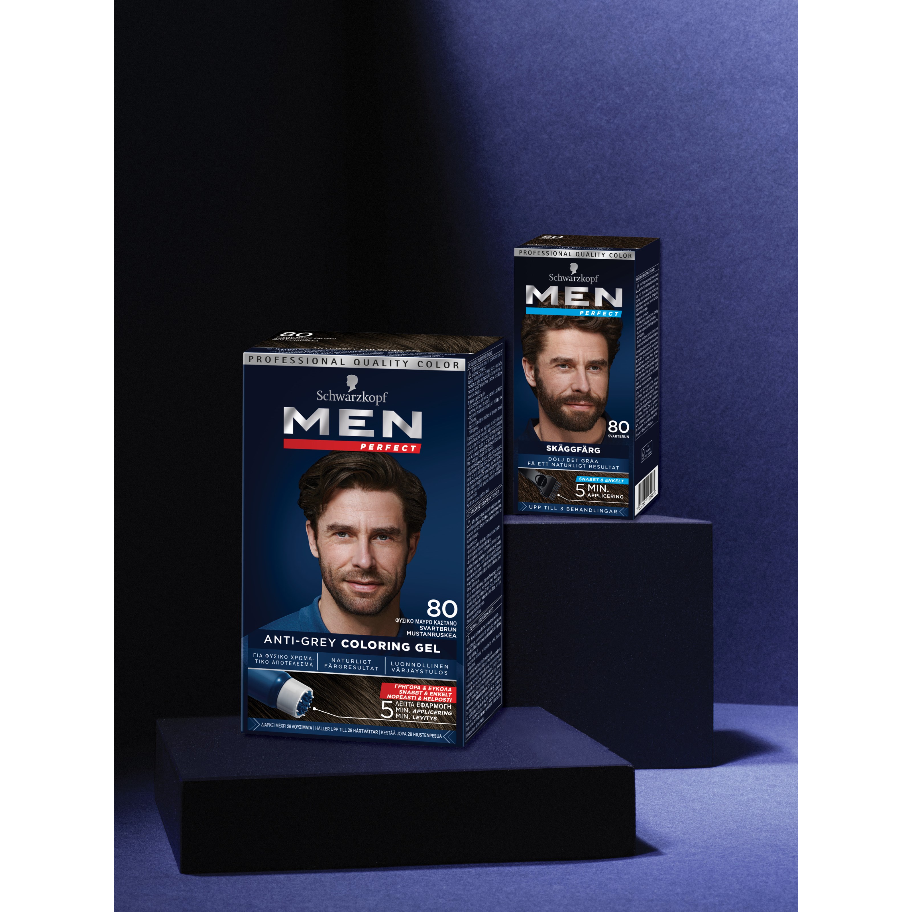 Schwarzkopf Men Perfect Anti-Grey Coloring Gel 80 BlackBrown (obrázok 7)