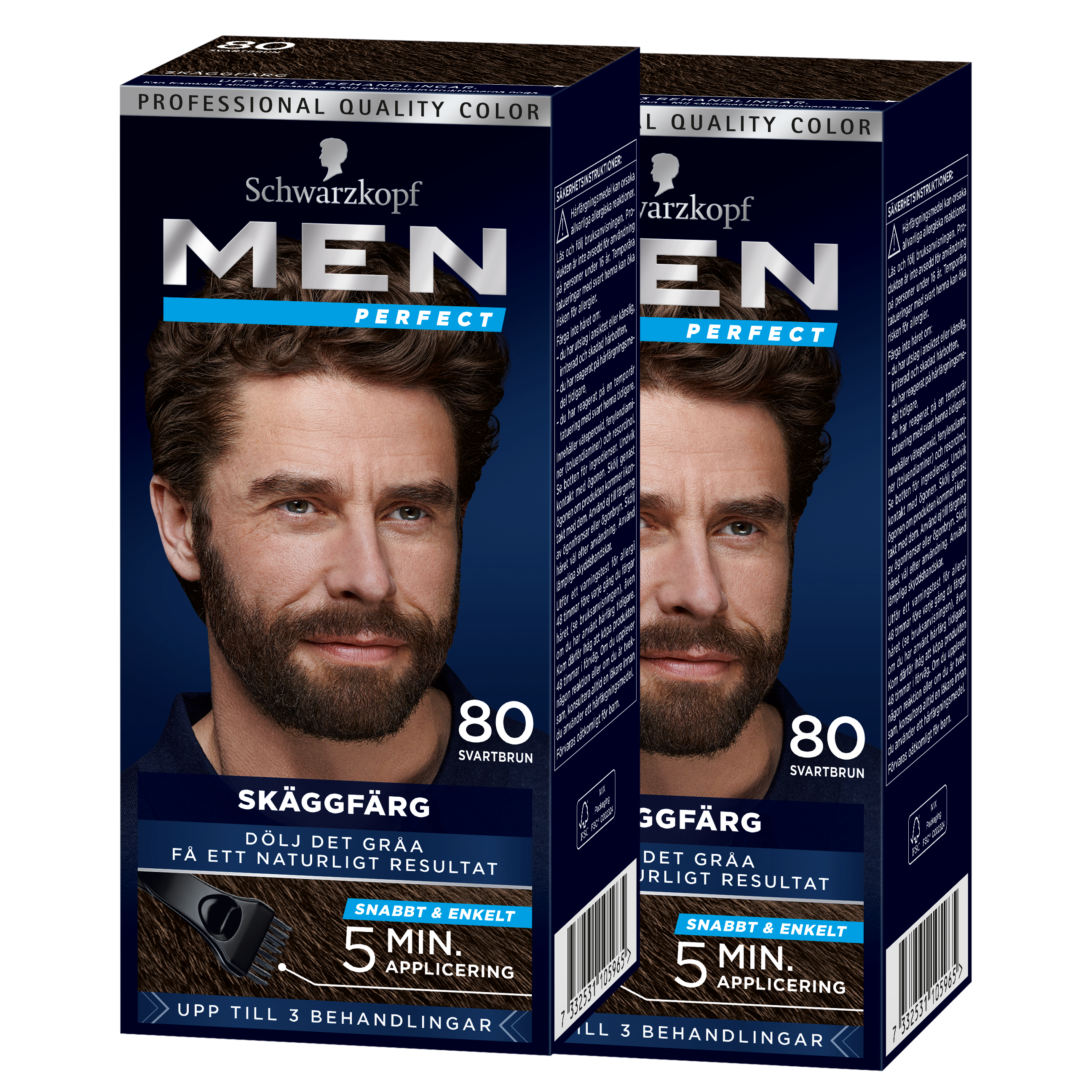 Schwarzkopf Men Perfect Skäggfärg 80 duo pack