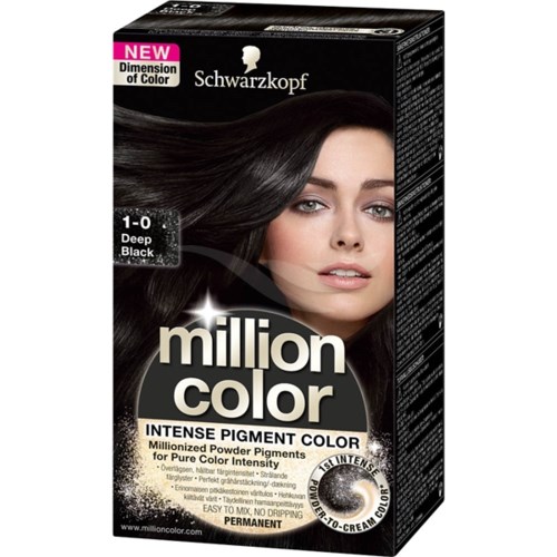 Schwarzkopf Million Color 1-0 Deep Black Color Deep Black