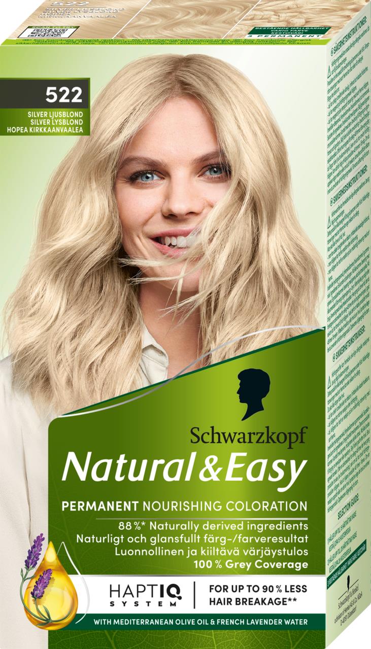 Schwarzkopf Natural & Easy Hair Color 522 Silver Ljusblond