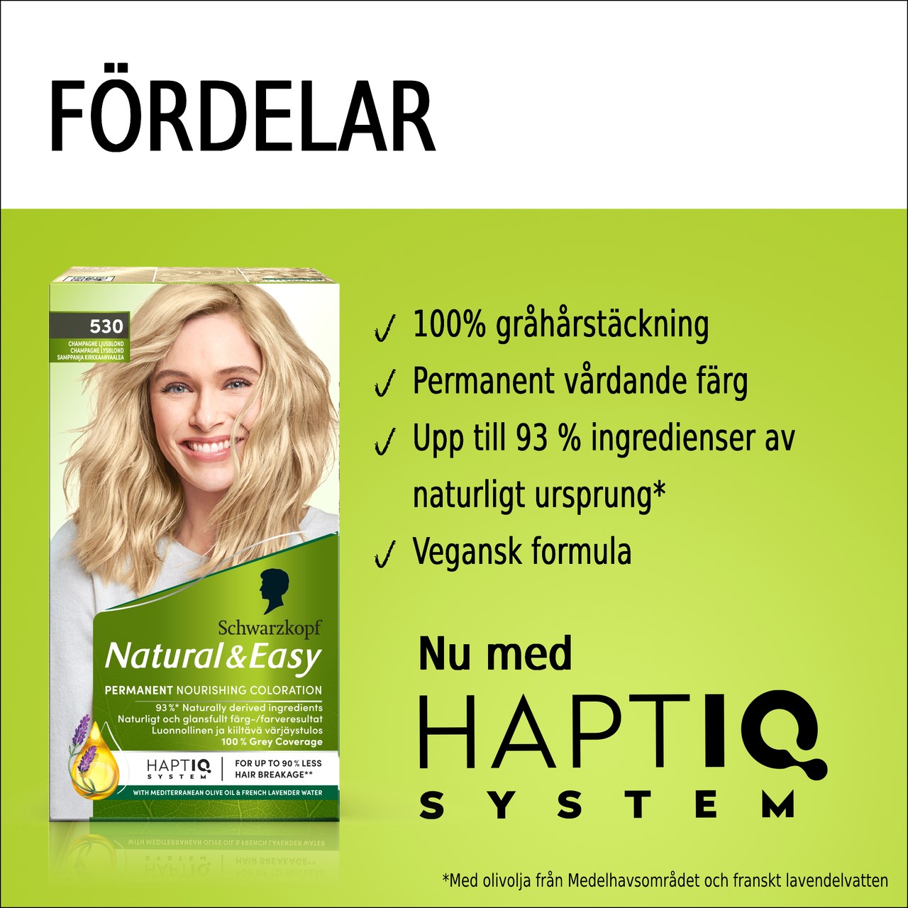 Schwarzkopf Natural & Easy Hair Color 530 Champagne Ljusblond (obrázok 3)