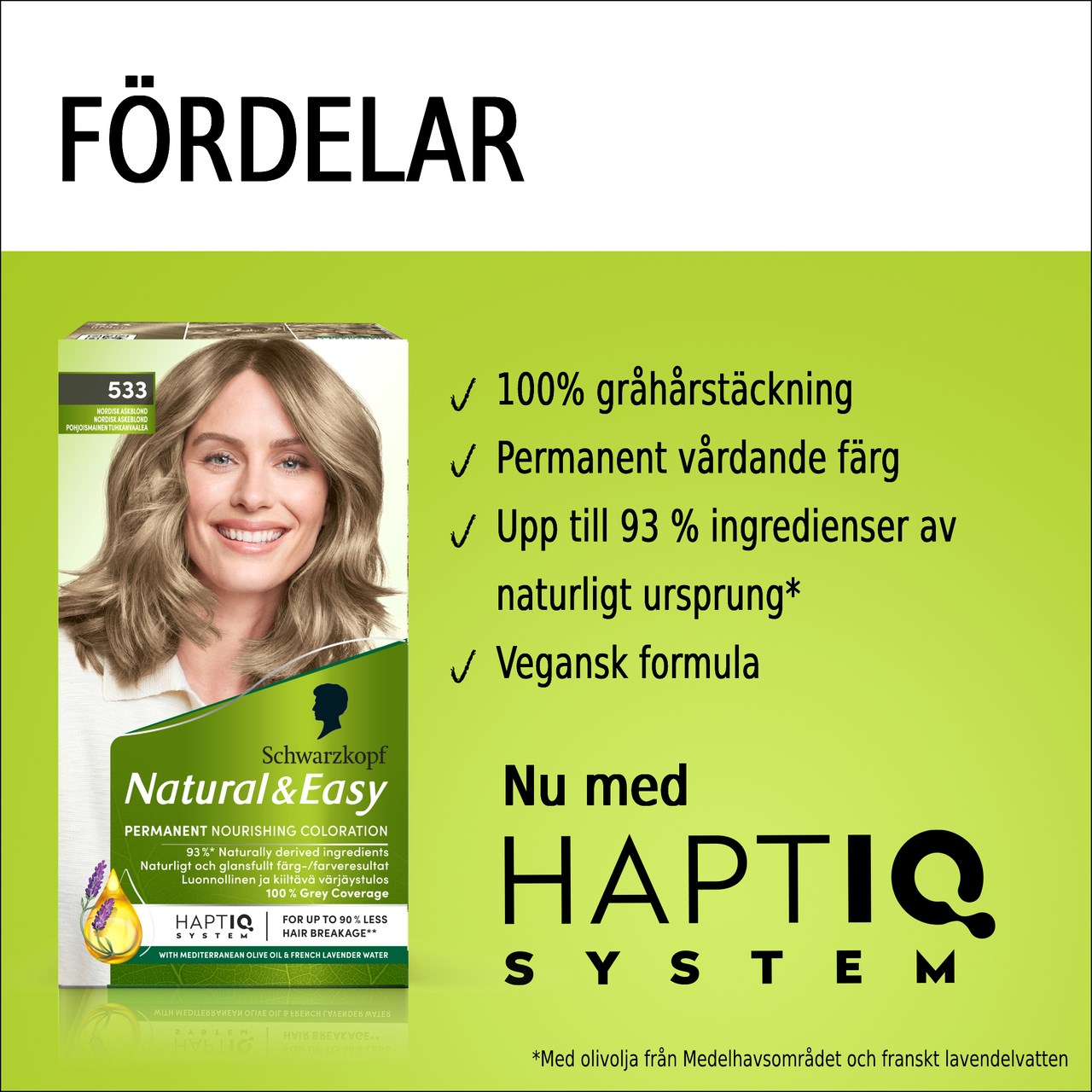 Schwarzkopf Natural & Easy Hair Color 533 Nordisk Askblond (obrázok 3)