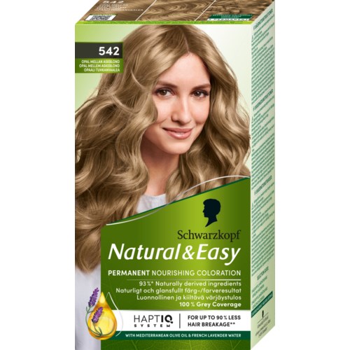 Фото - Фарба для волосся Schwarzkopf Natural & Easy Hair Color 542 Opal Mellan Askblond 