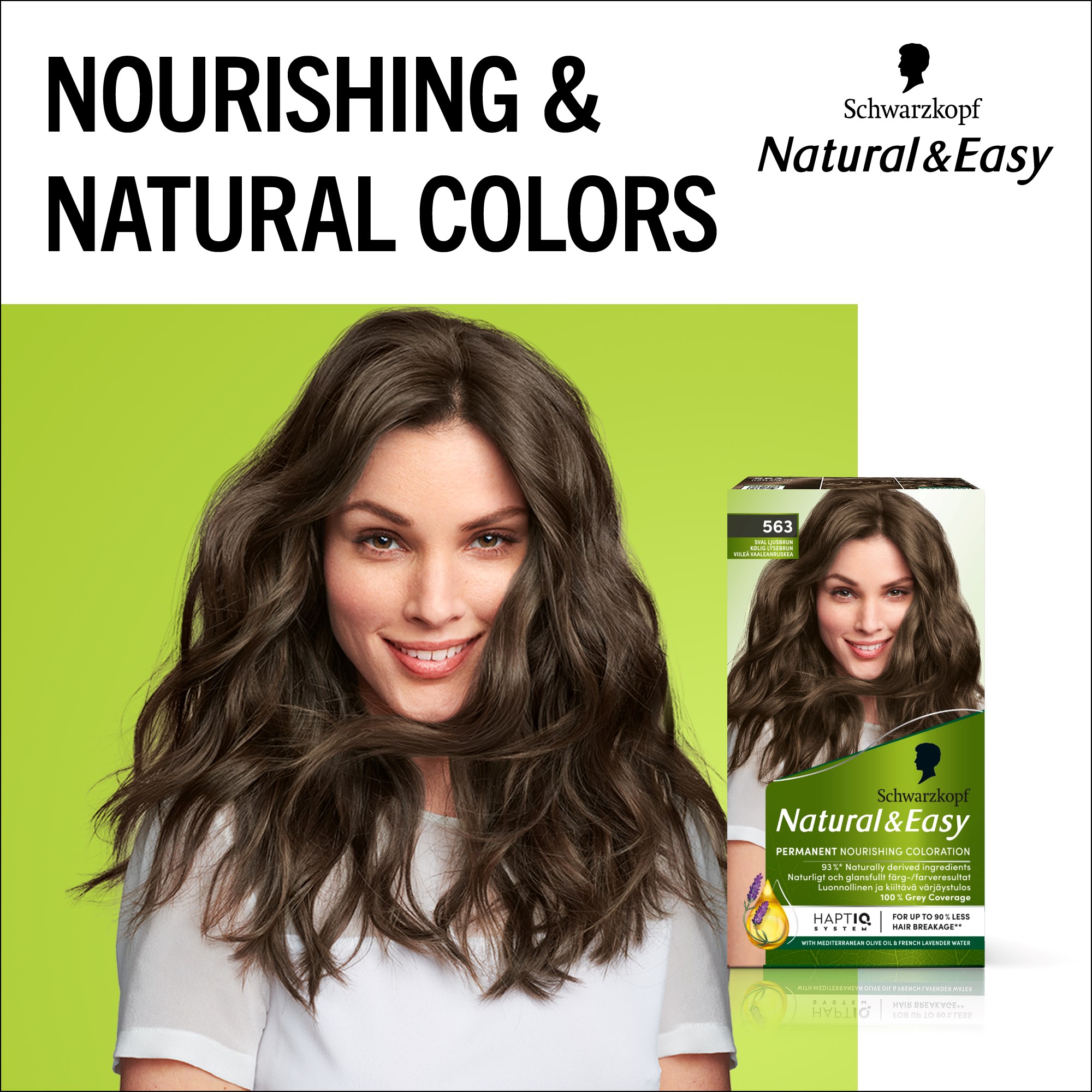 Schwarzkopf Natural & Easy Hair Color 563 Sval Ljusbrun (obrázok 10)