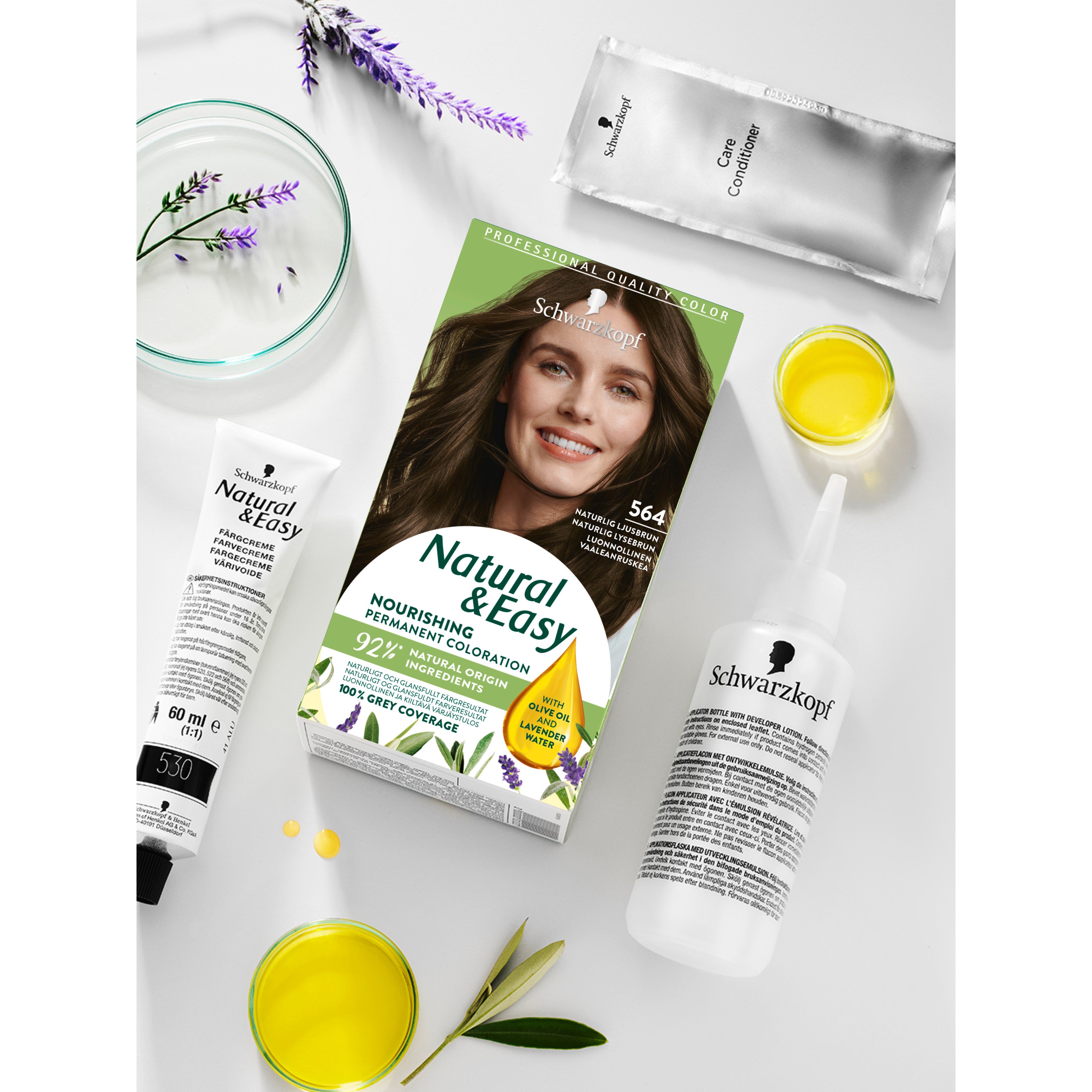 Schwarzkopf Natural & Easy Hair Color 564 Naturlig Ljusbrun (obrázok 6)