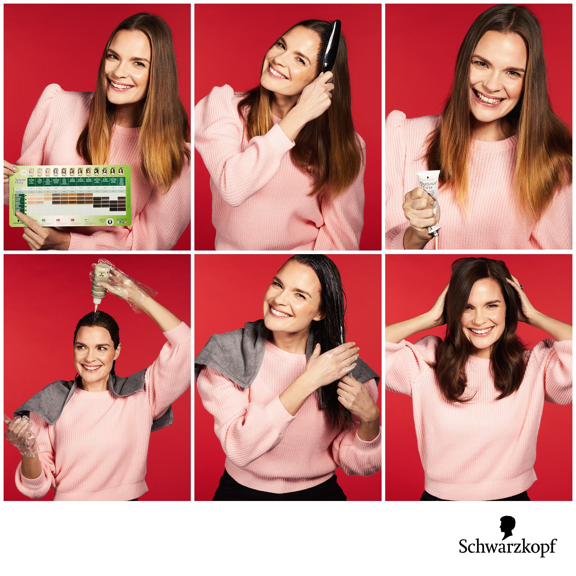 Schwarzkopf Natural & Easy Hair Color 564 Naturlig Ljusbrun (obrázok 8)
