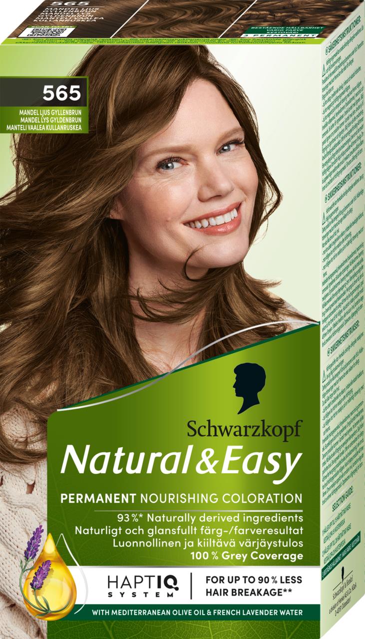 Schwarzkopf Natural & Easy Hair Color 565 Mandel Ljus Gyllenbrun