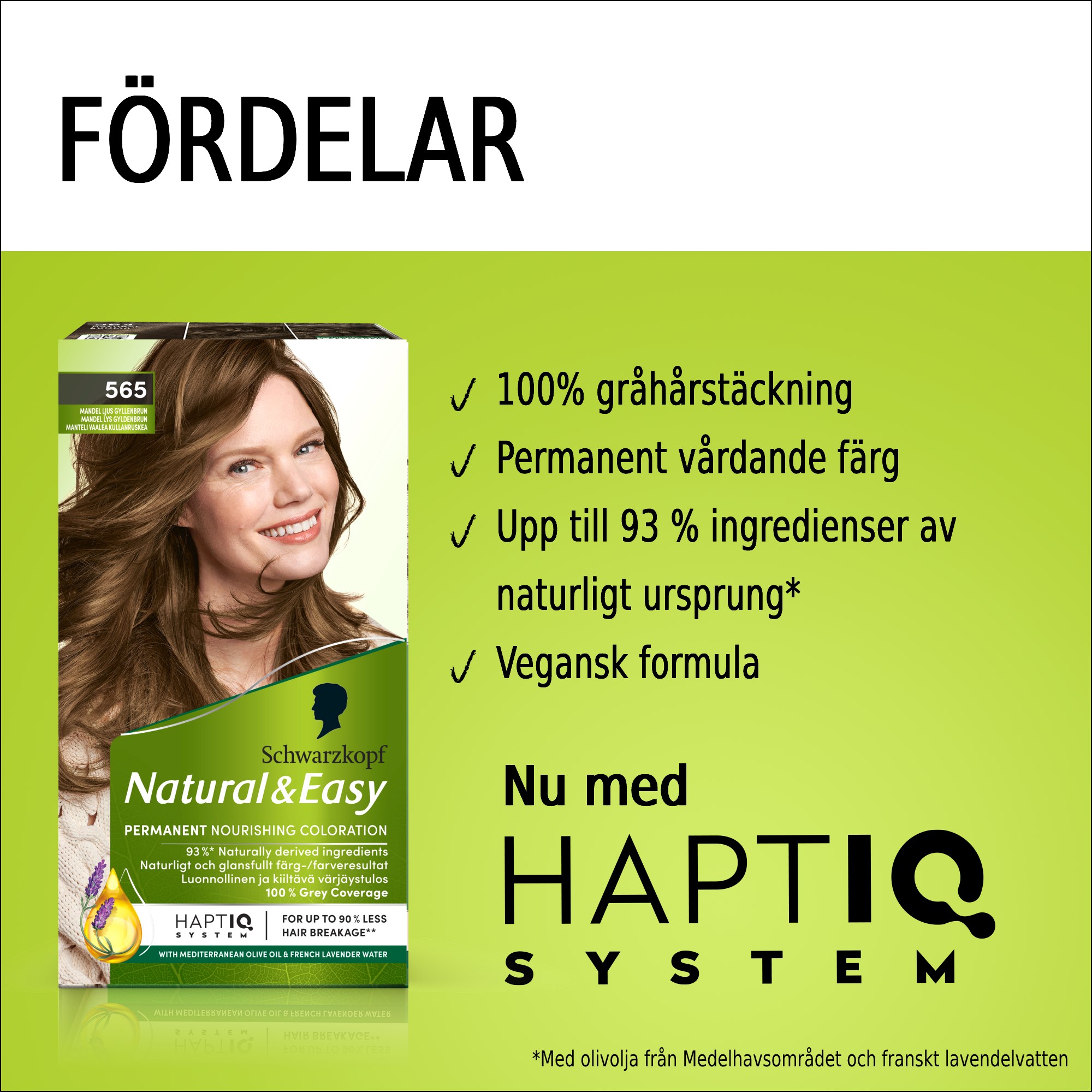 Schwarzkopf Natural & Easy Hair Color 565 Mandel Ljus Gyllenbrun (obrázok 3)