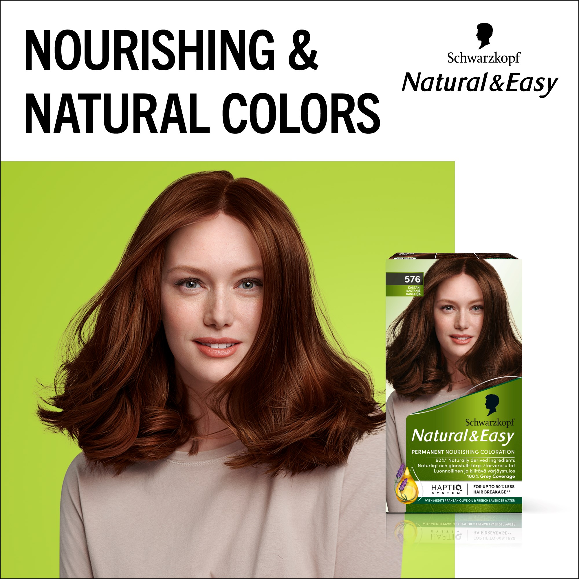 Schwarzkopf Natural & Easy Hair Color 576 Kastanj (obrázok 10)