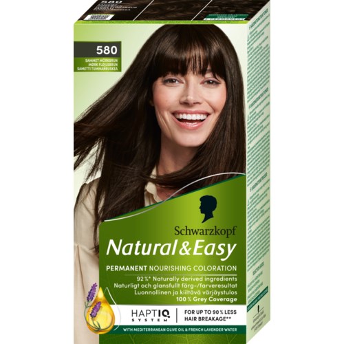 Фото - Фарба для волосся Schwarzkopf Natural & Easy Hair Color 580 Sammet Mörkbrun 